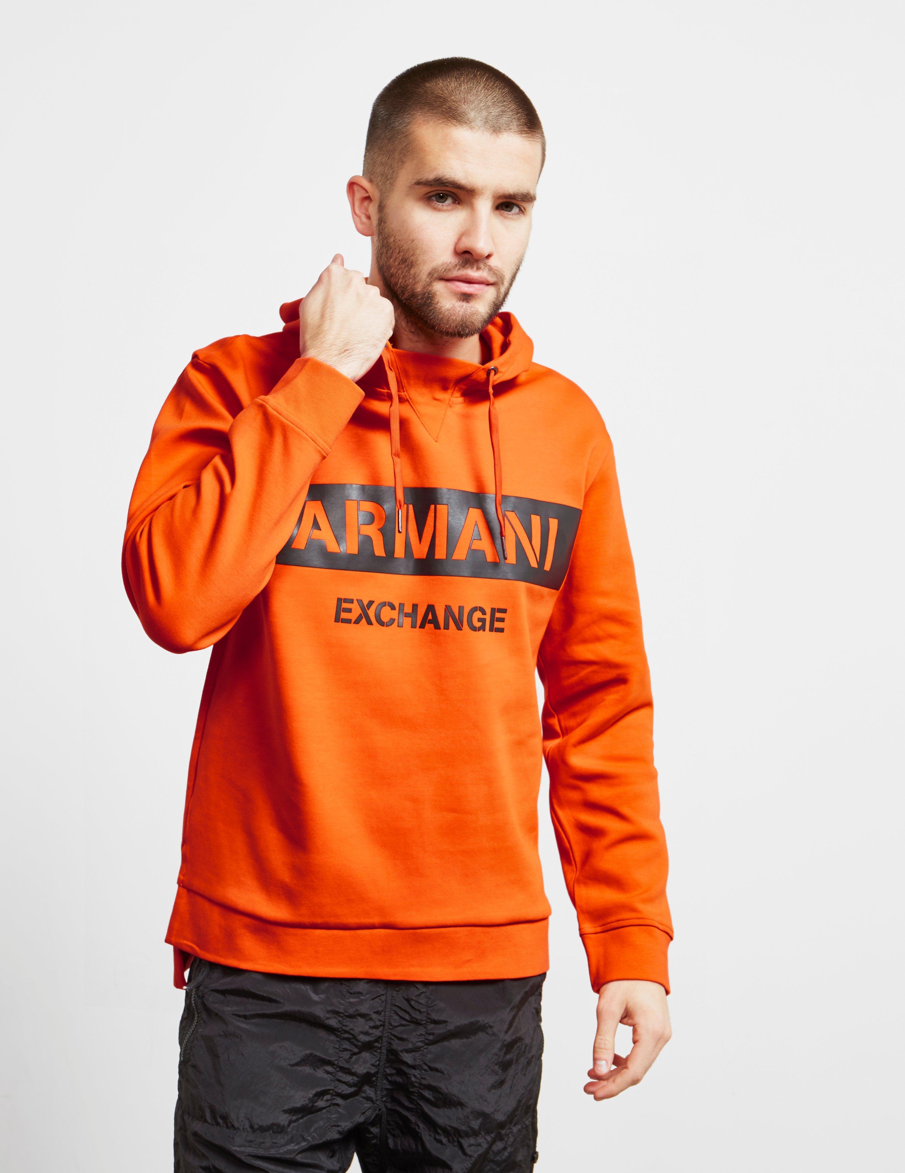 orange armani hoodie