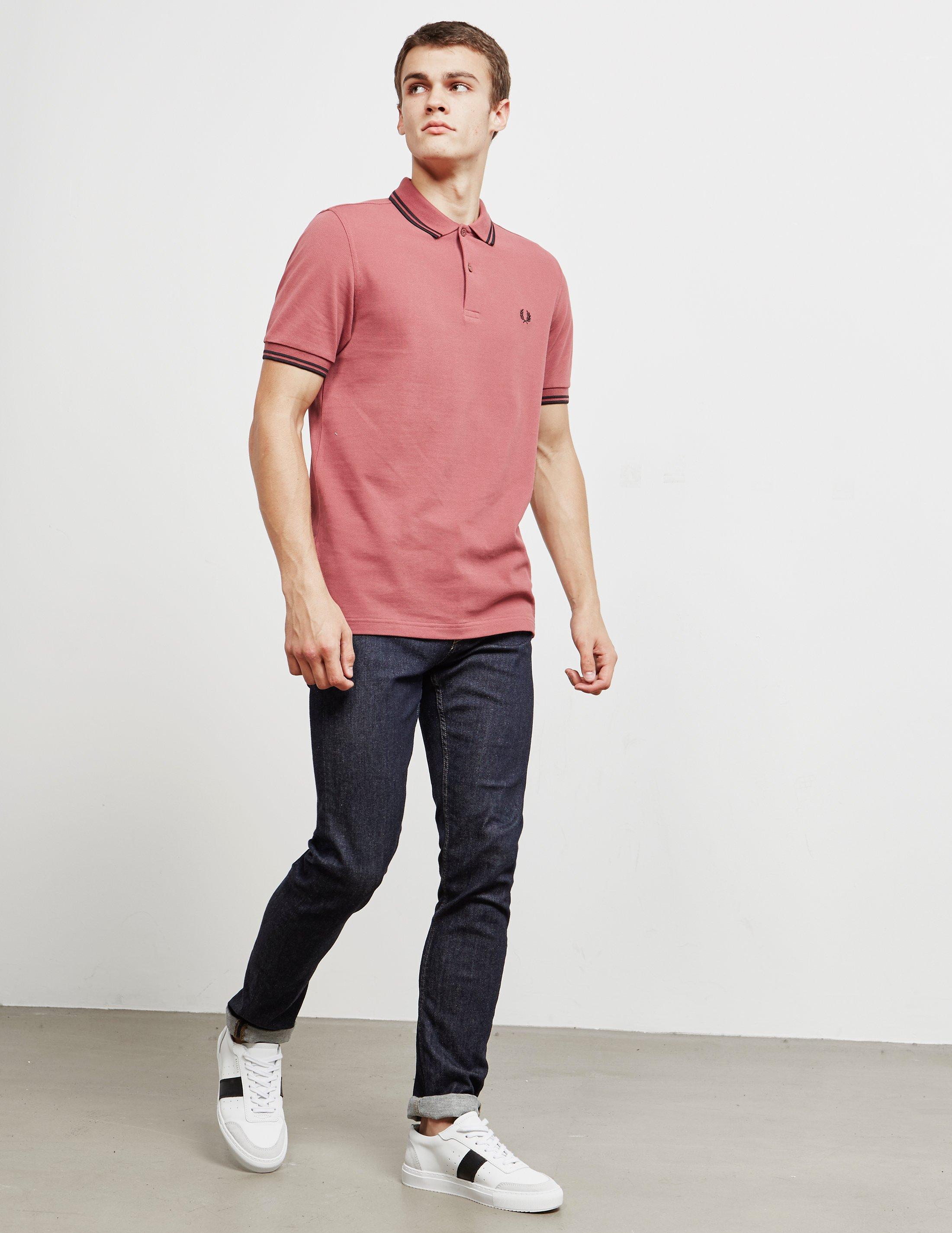 Short Sleeve Polo Shirt Berry 