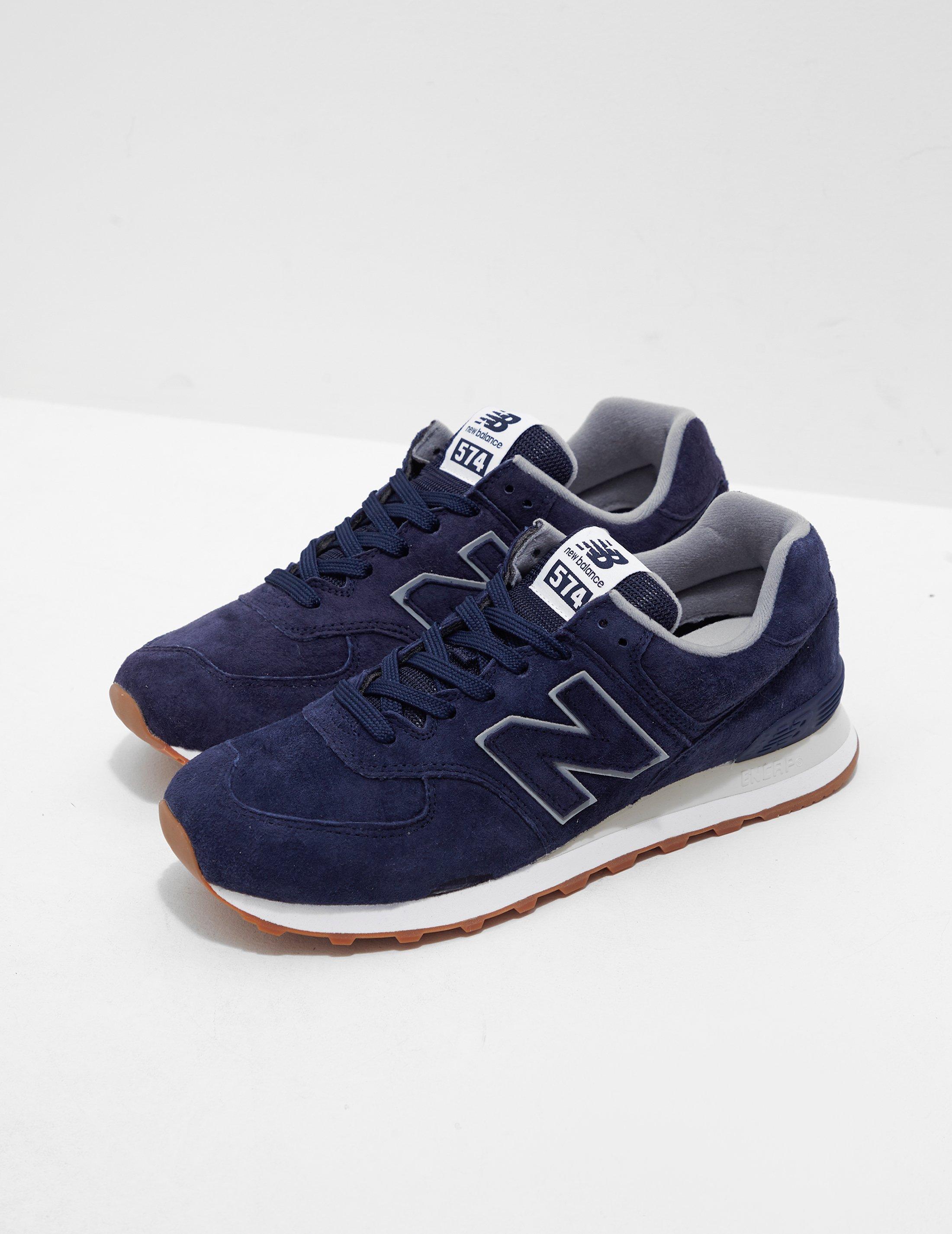 New Balance Suede 574 Navy Blue for Men - Lyst