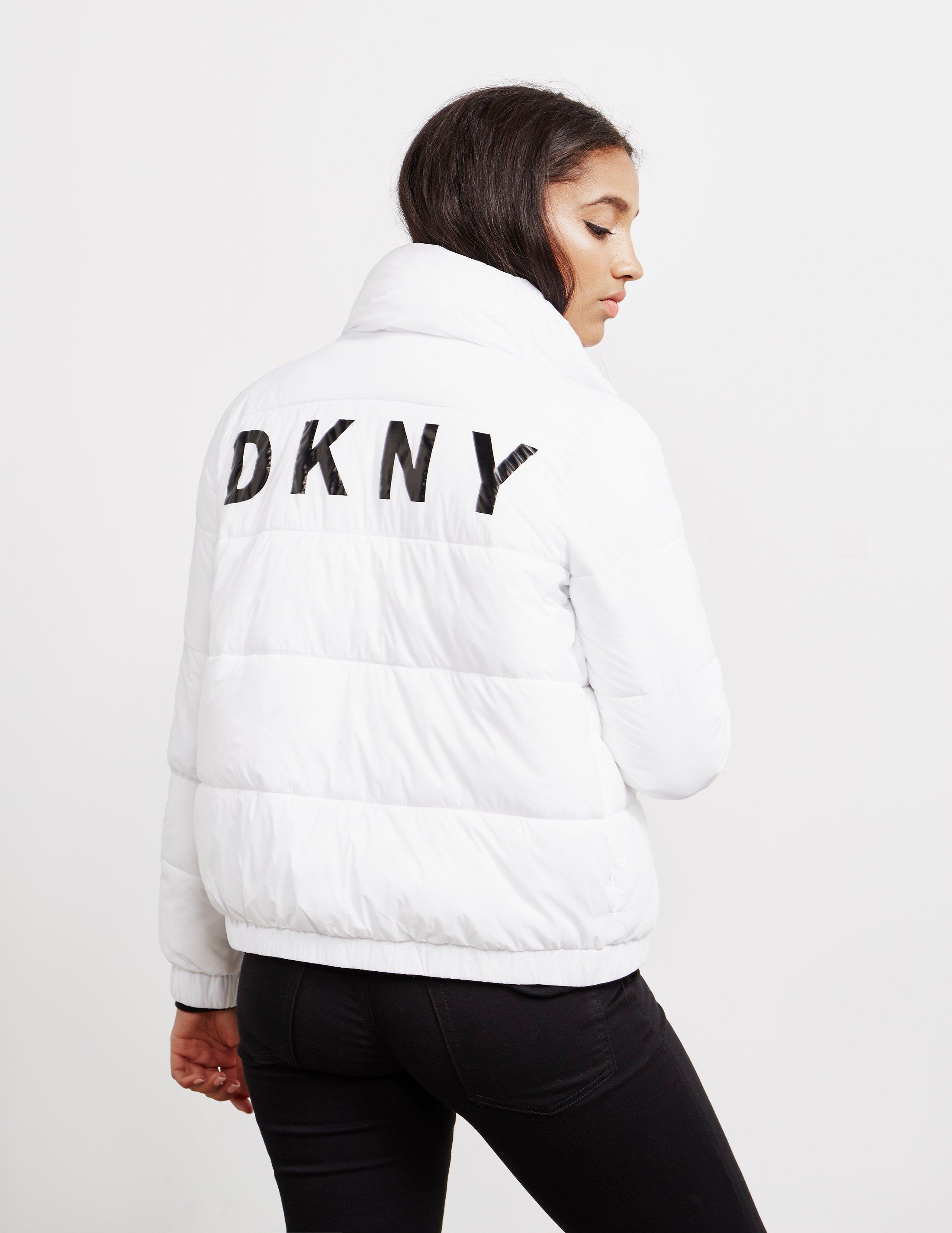 DKNY Down Filled Jacket White | Lyst