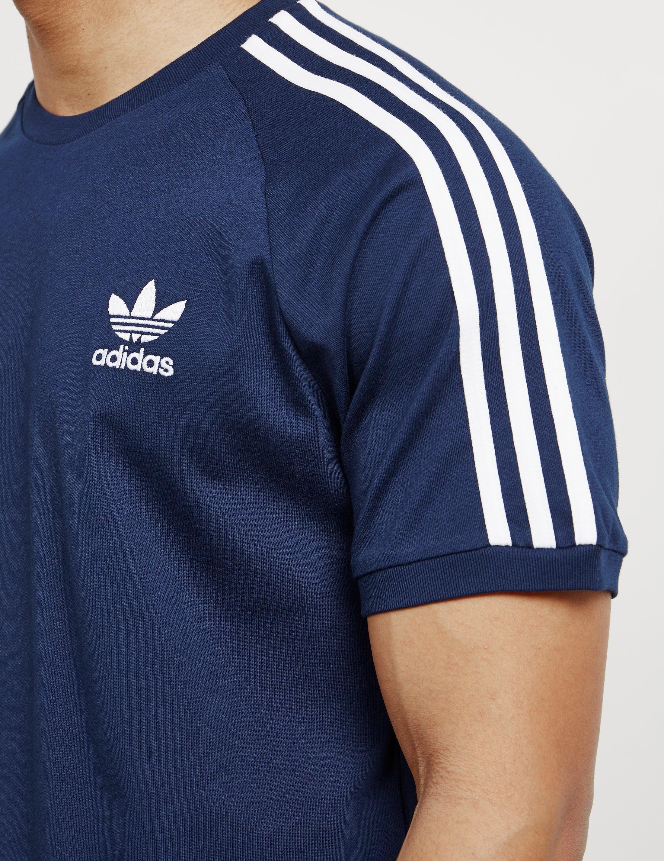 adidas Originals Cotton Mens California Raglan Sleeve T-shirt Navy/white in  Blue for Men | Lyst