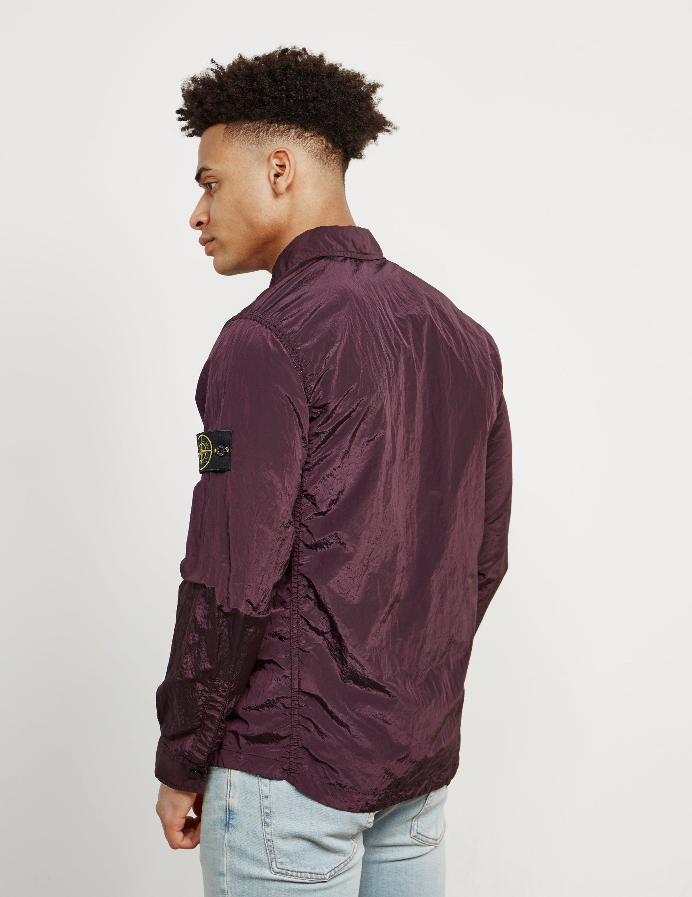 stone island magenta overshirt