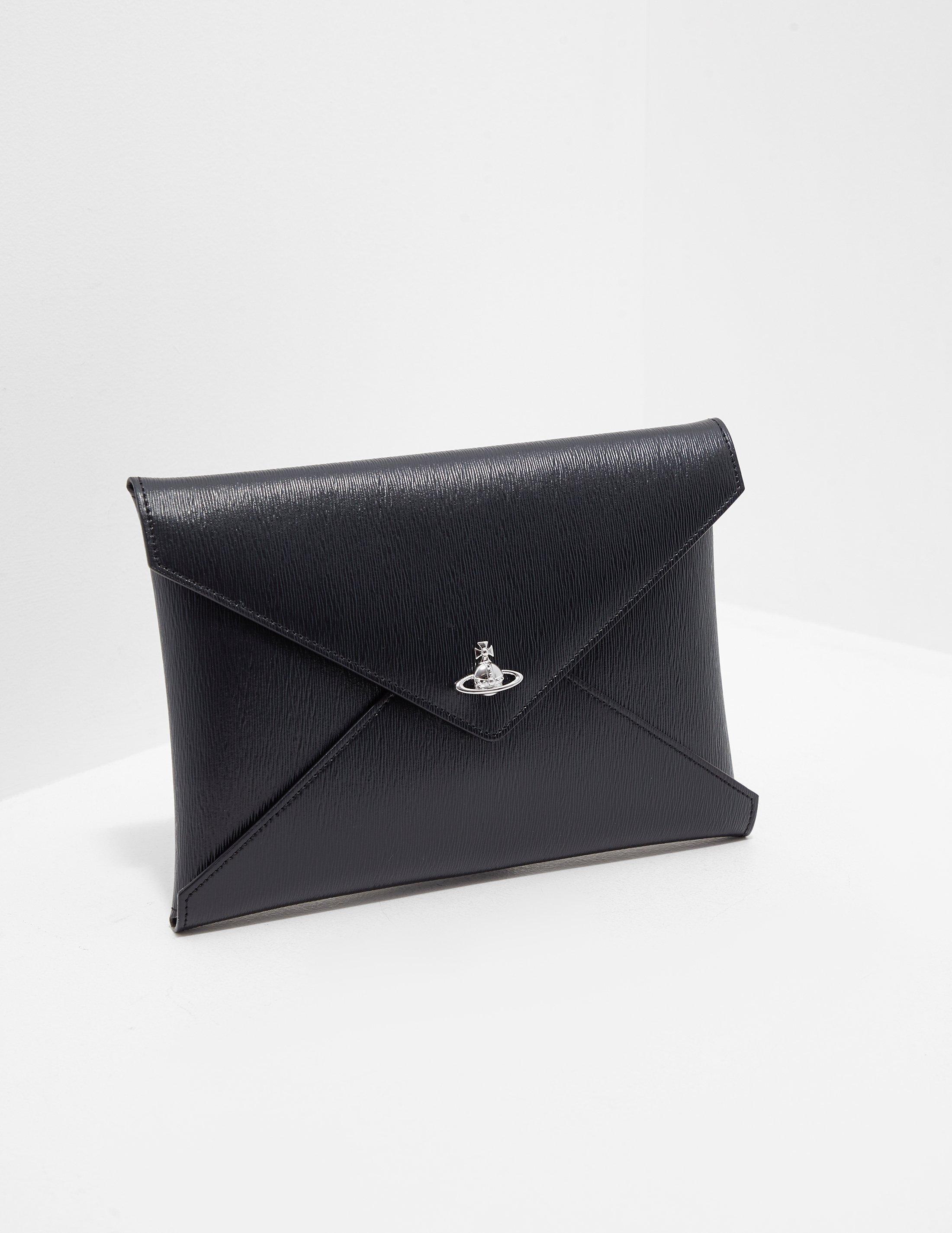 vivienne westwood grey envelope clutch bag