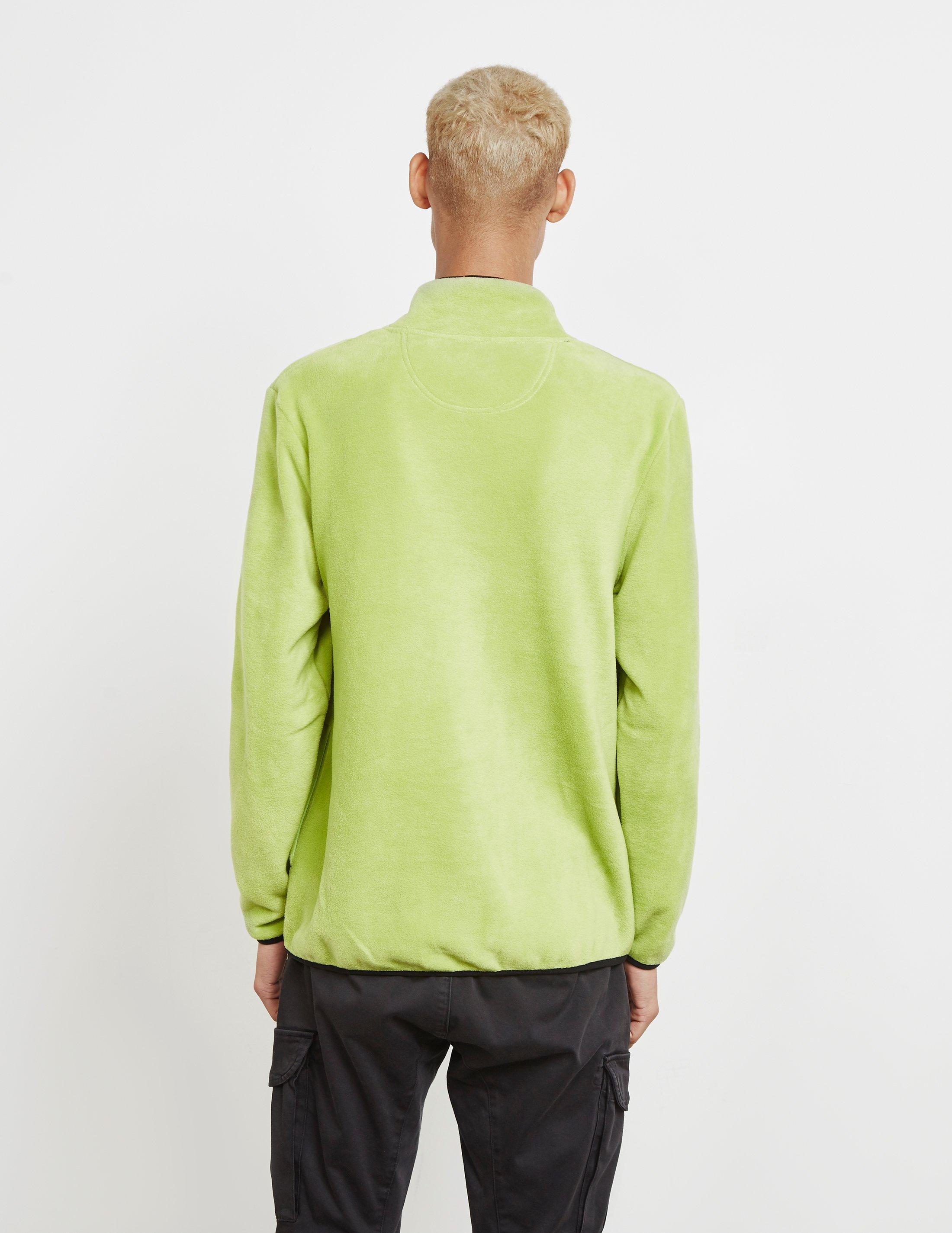 Download Stussy Polar Half Zip Fleece Sweatshirt Green for Men - Lyst