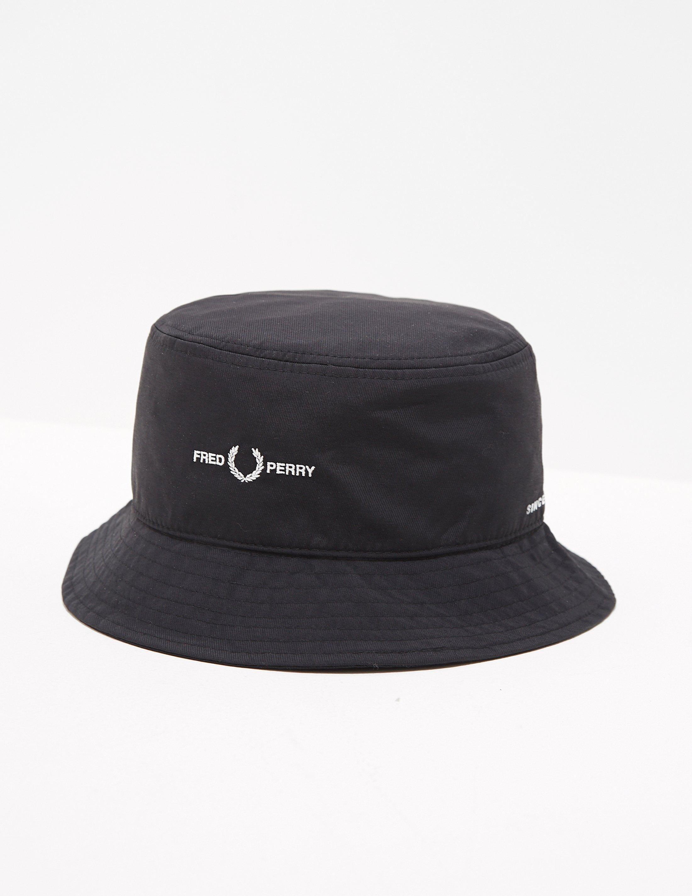 Fred Perry Sport Logo Bucket Hat Black/black for Men - Lyst