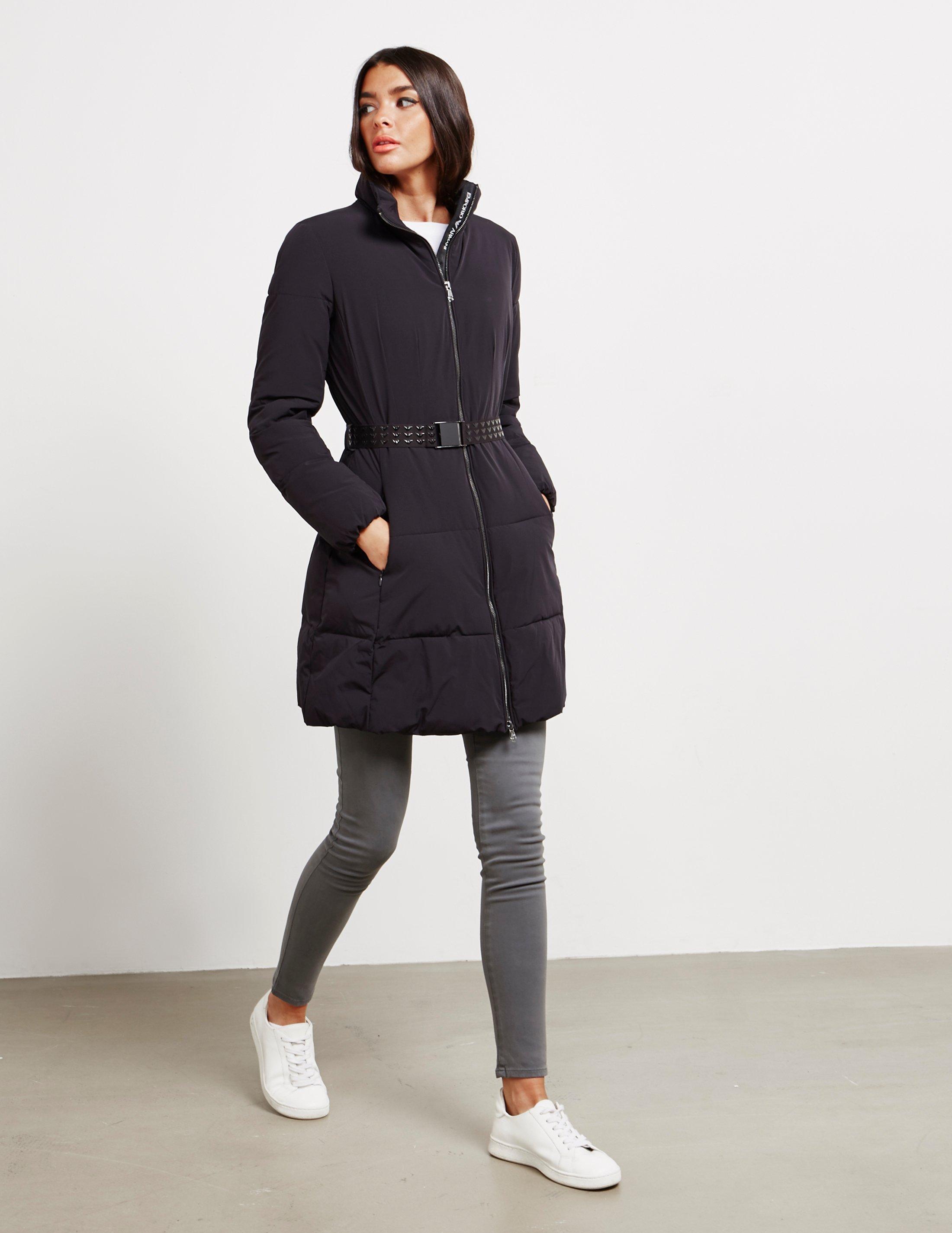 belted padded jacket