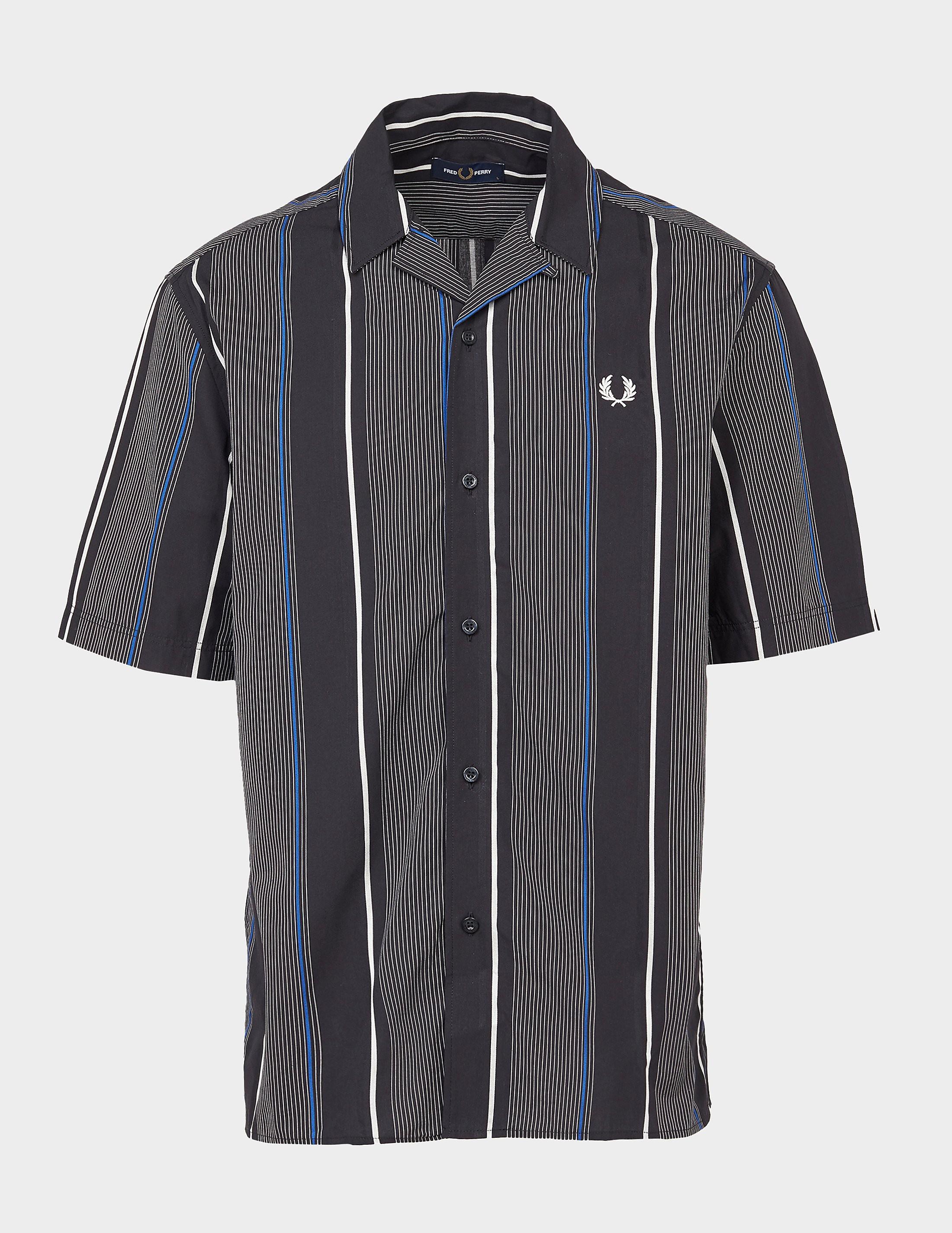Fred Perry Vertical Stripe Short Sleeve Revere Shirt Multi in Gray for Men  | Lyst