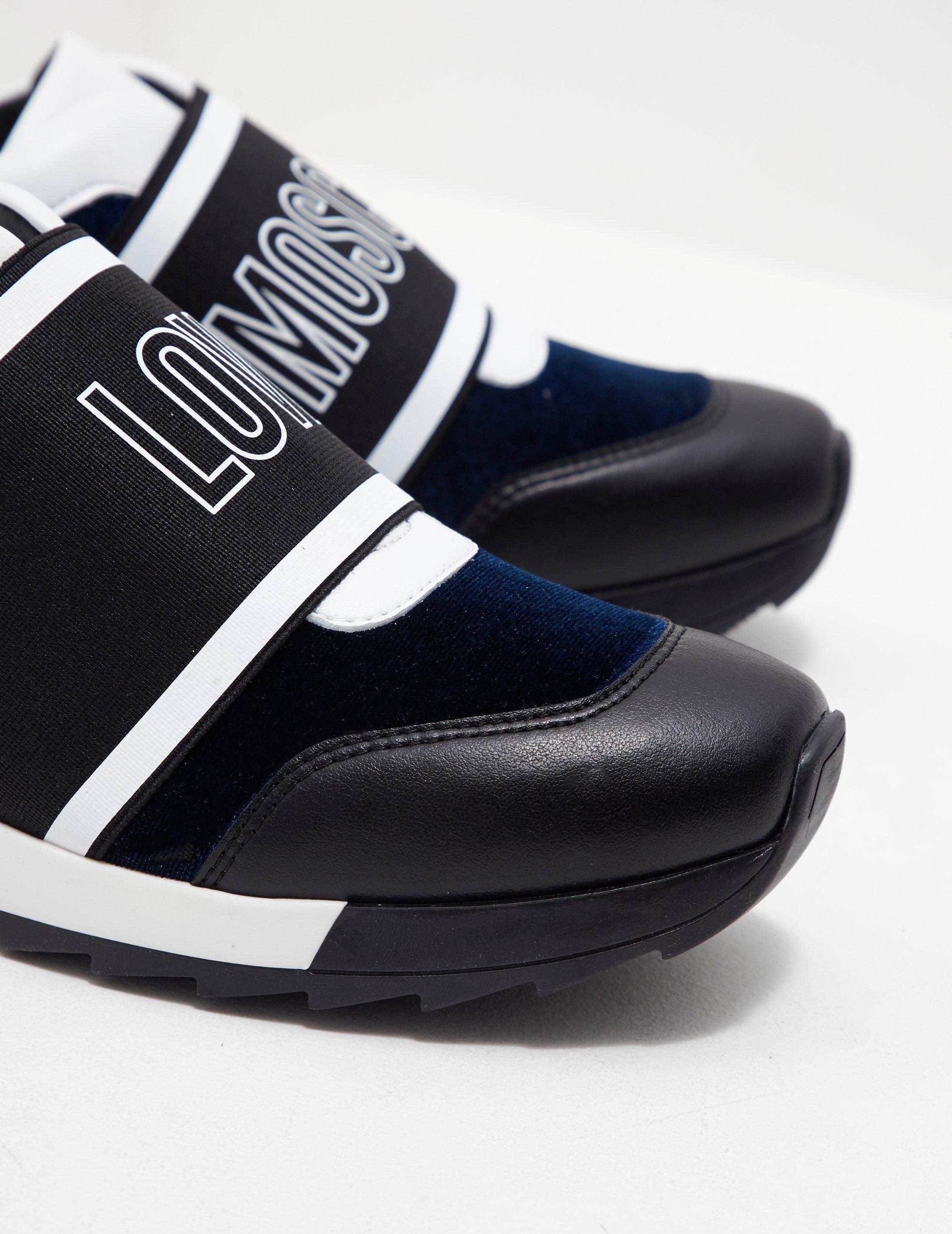 Love Moschino Velvet Strap Trainers 
