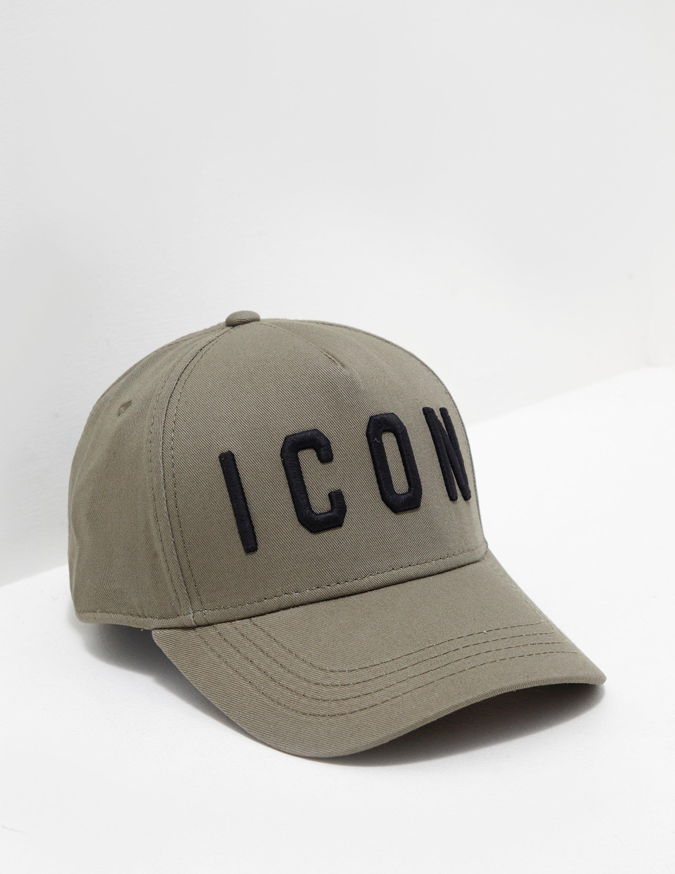 Cotton Mens Icon Cap Olive in Green 