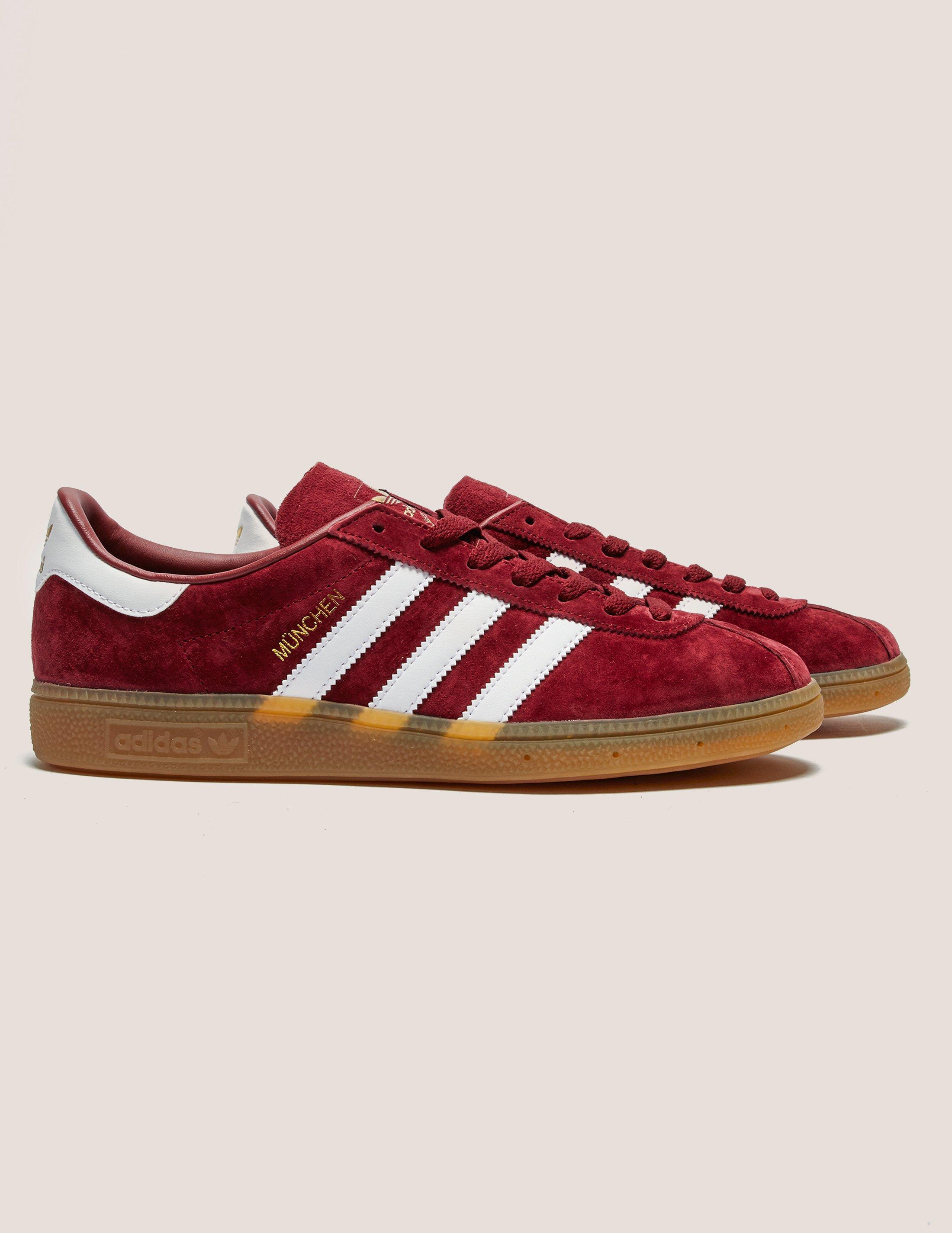 adidas Leather Munchen in Burgundy (Red) for Men - Lyst