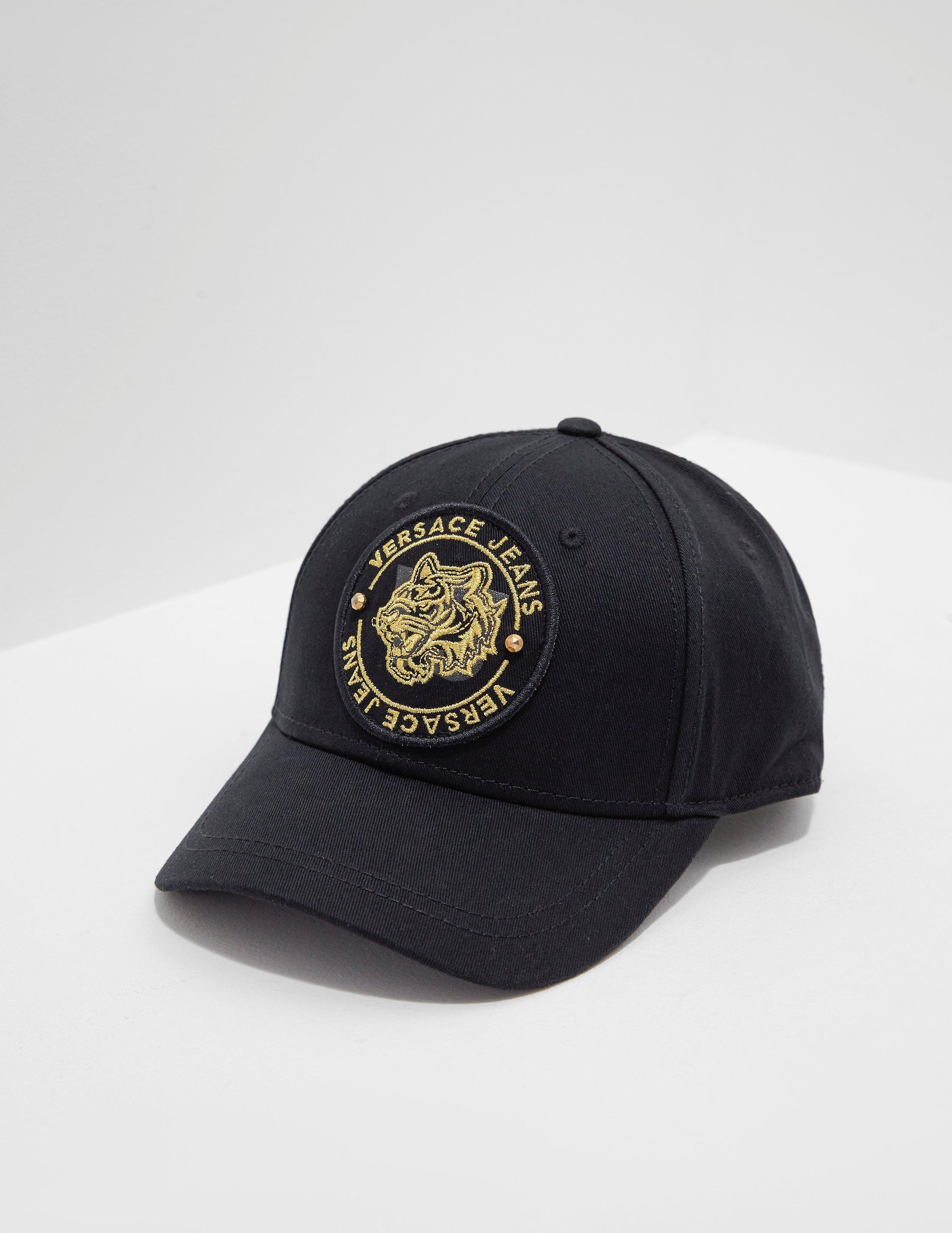 black versace hat