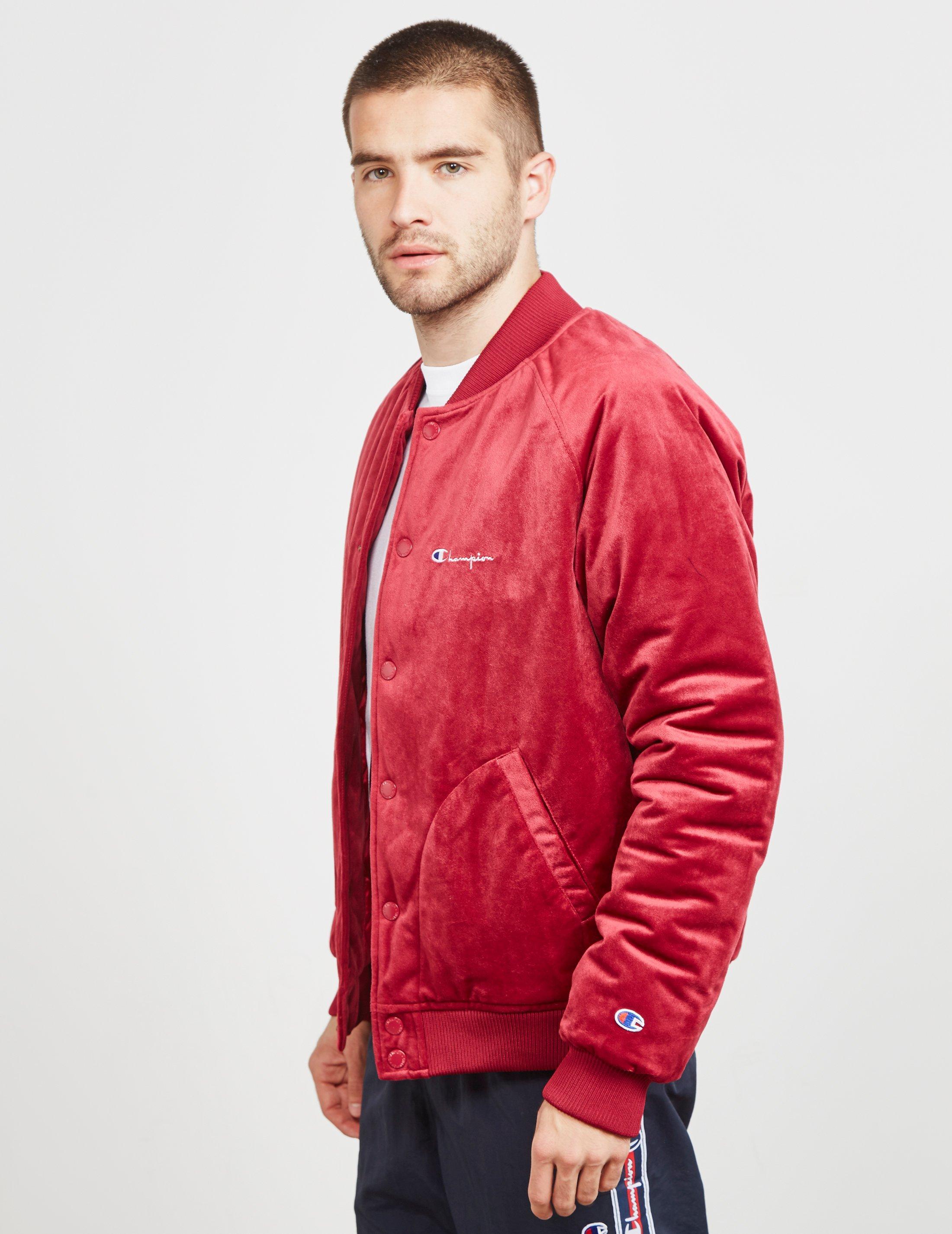 champion red bomber jacket