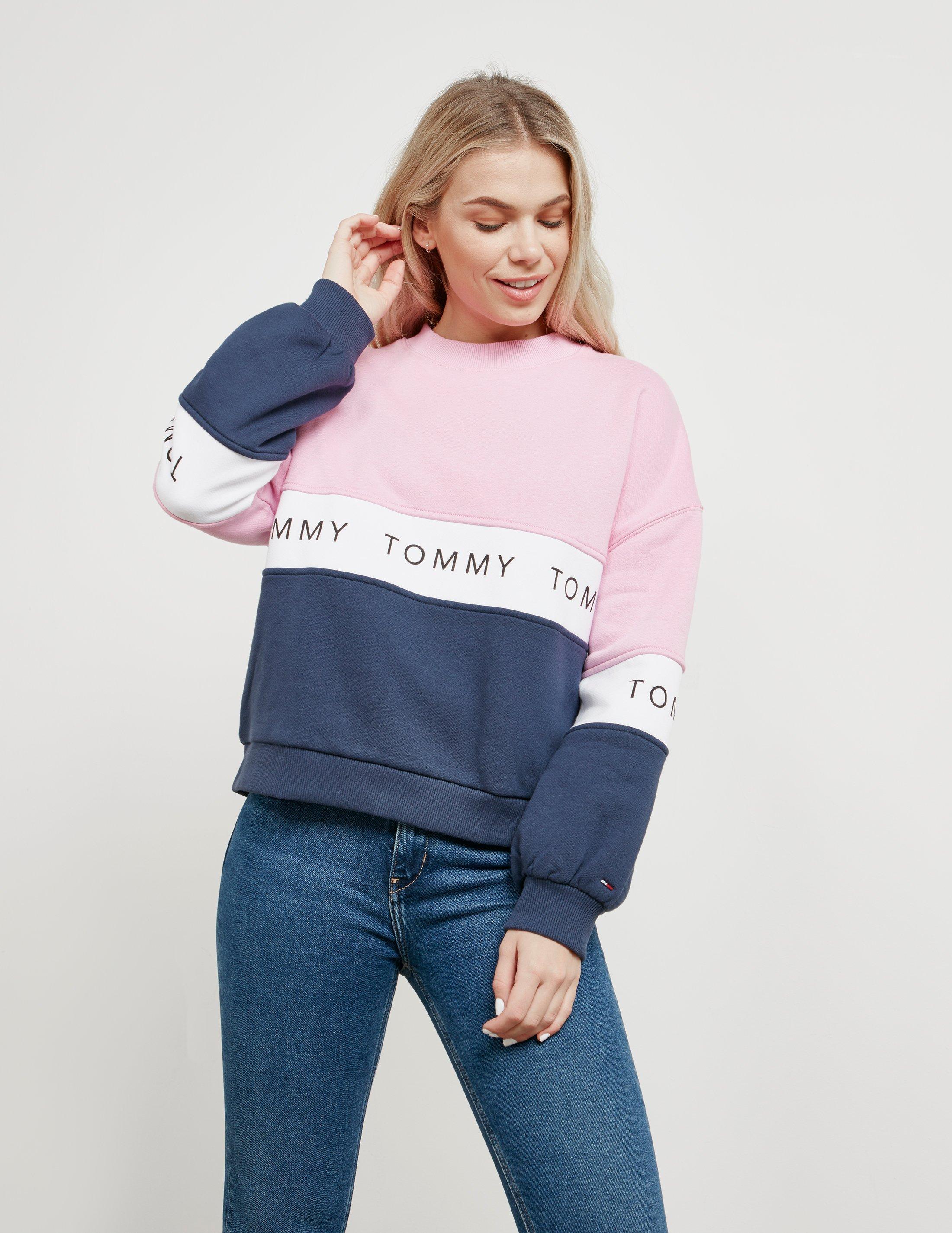 pink hilfiger sweatshirt