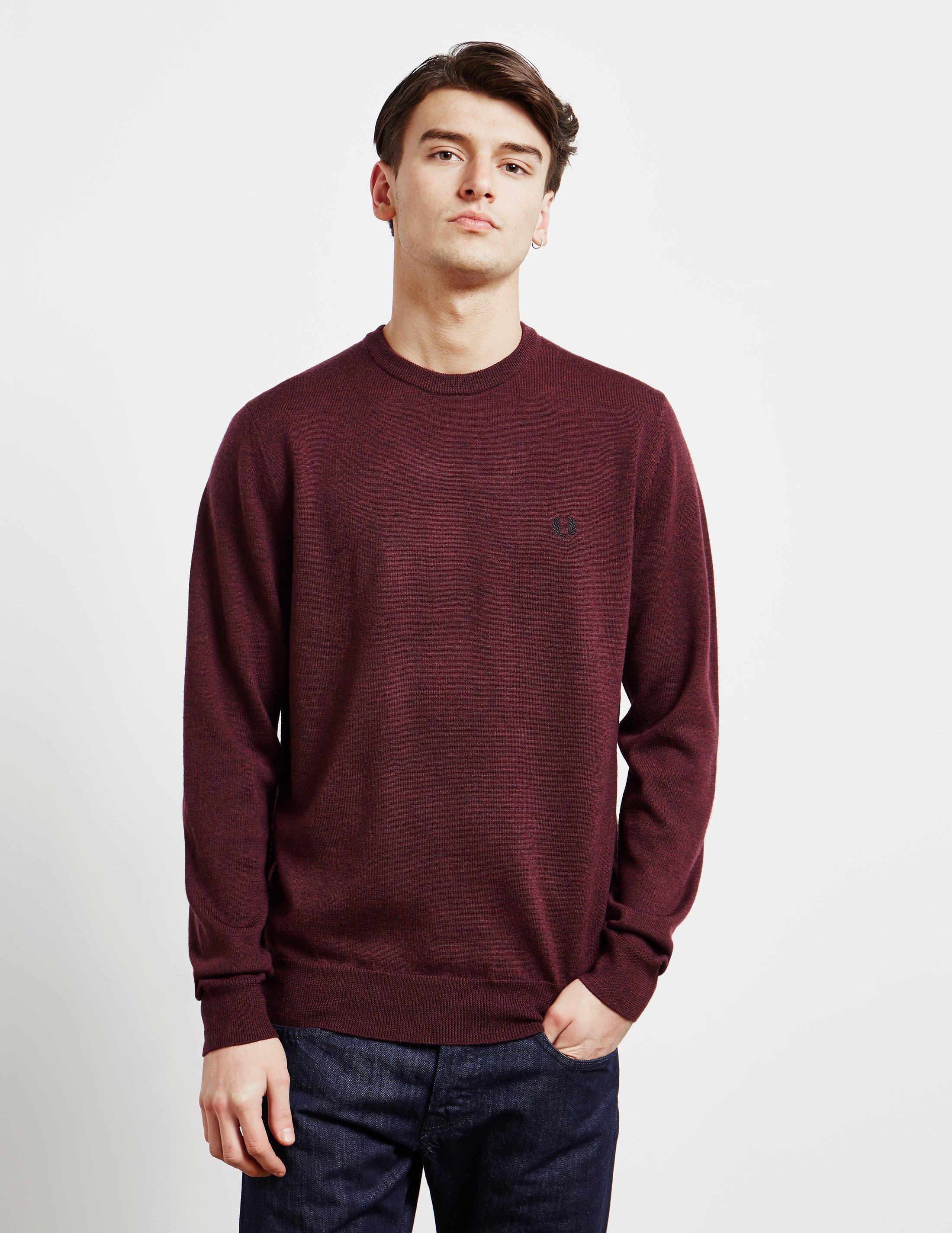fred perry burgundy jumper
