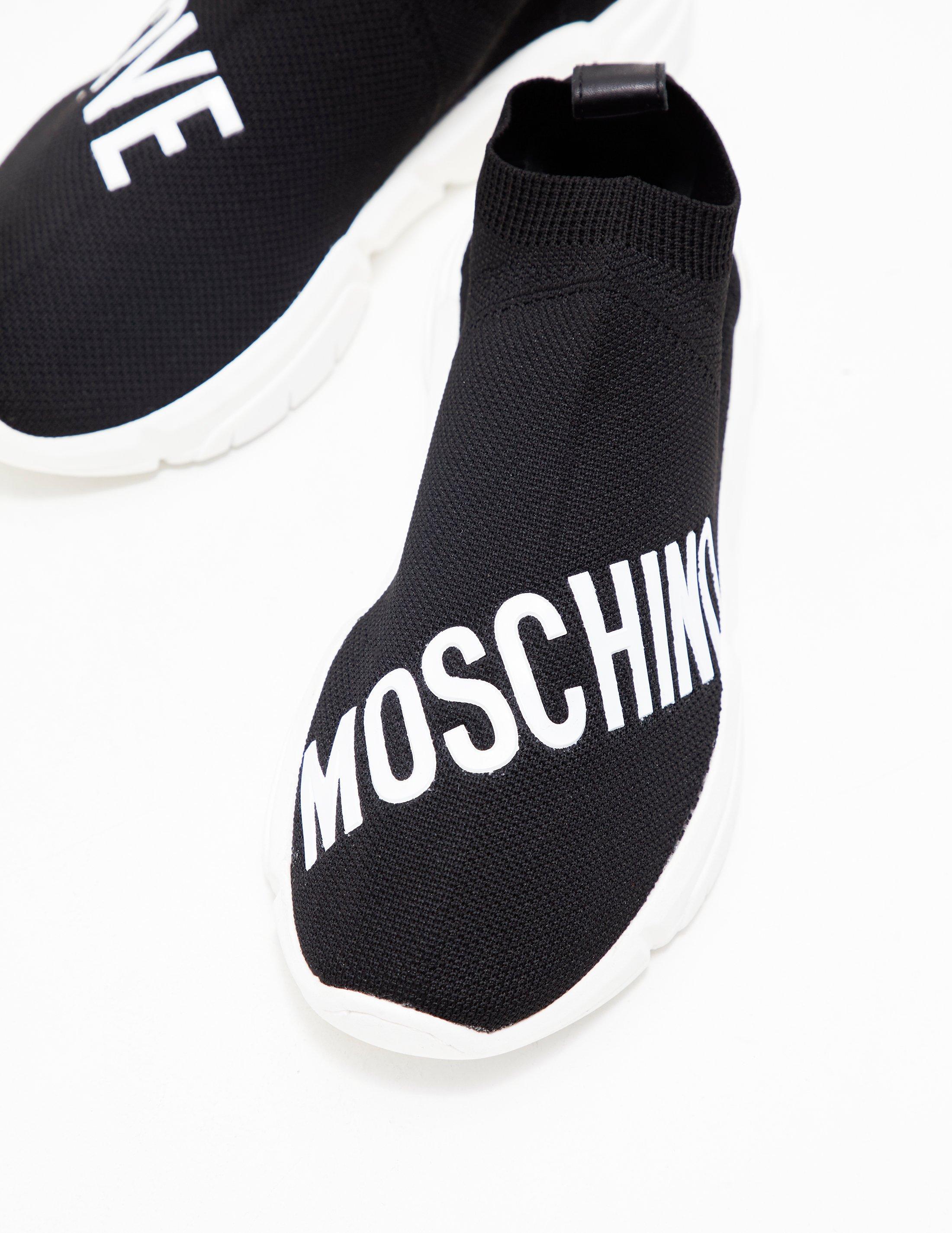 womens moschino sock trainers