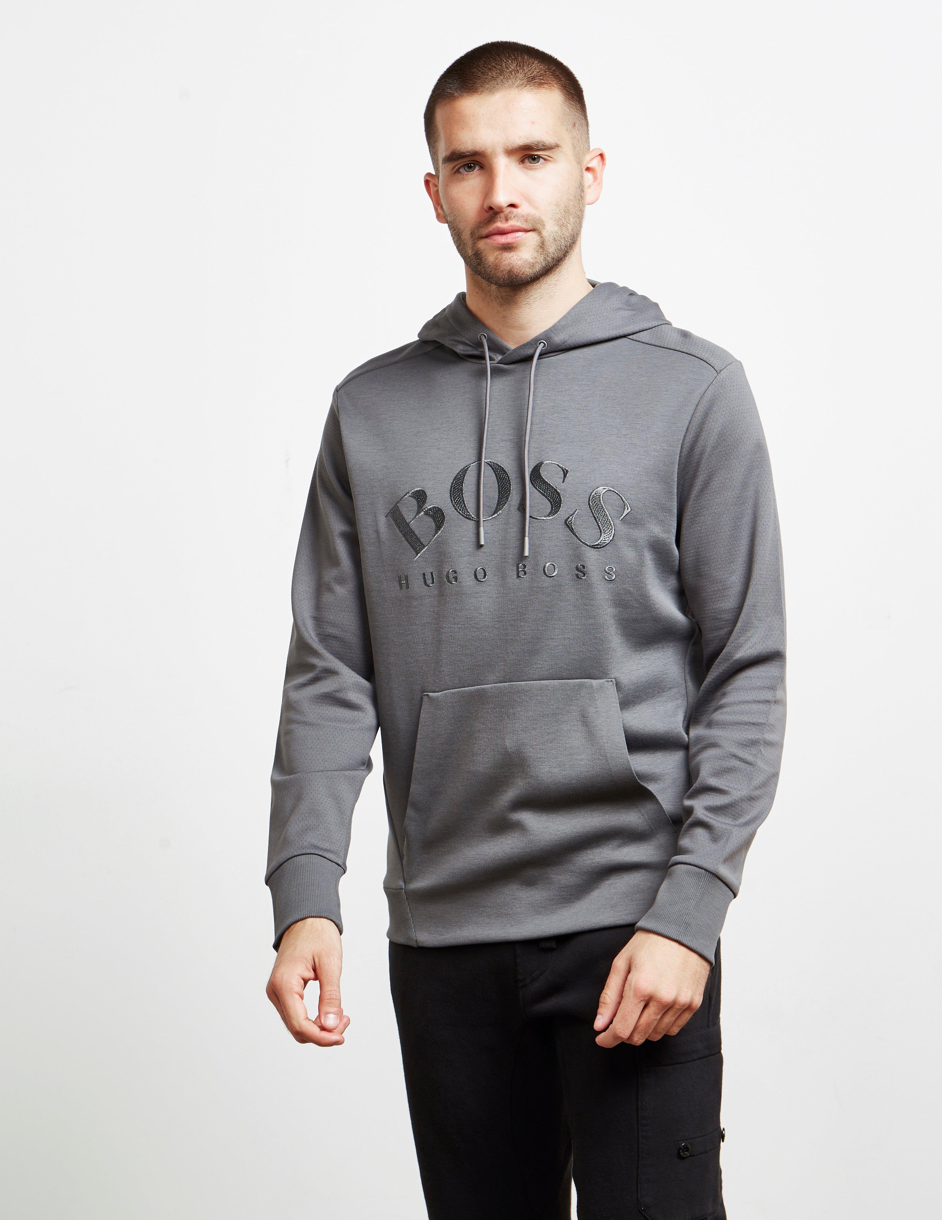 BOSS by HUGO BOSS Soddy Curve Hoodie Grey in Gray for Men | Lyst