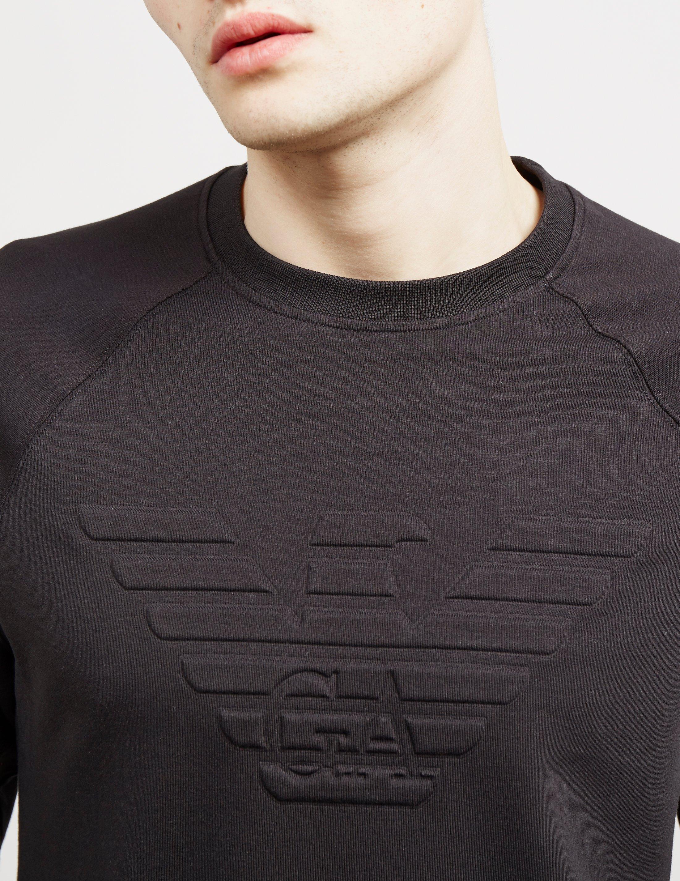 emporio armani embossed eagle sweatshirt