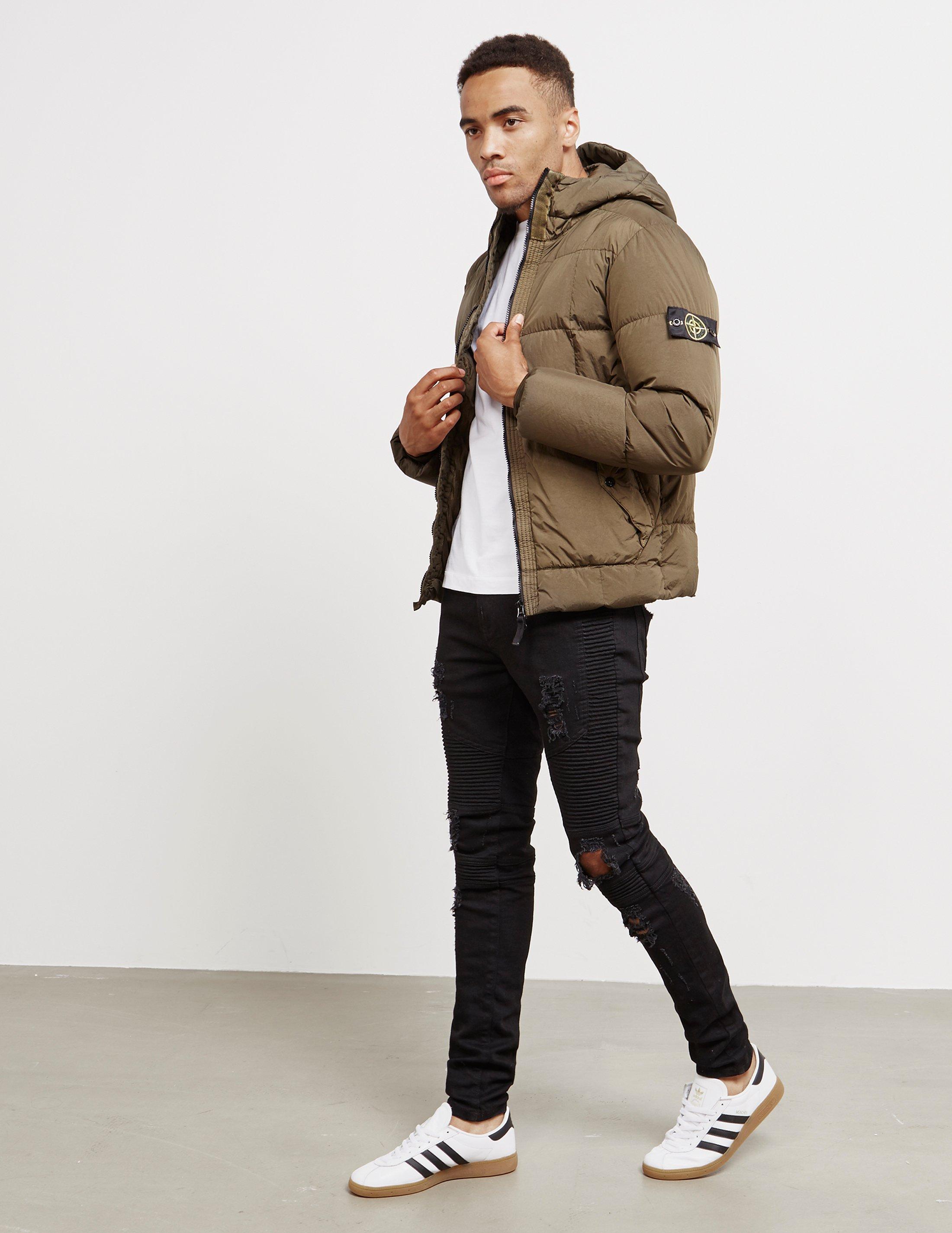 Stone Island Synthetic Garment Dyed Crinkle Padded Jacket Olive In Green For Men Lyst Stone Island Synthetic Garment Dyed Crinkle Padded Jacket Olive In Green For Men Lyst