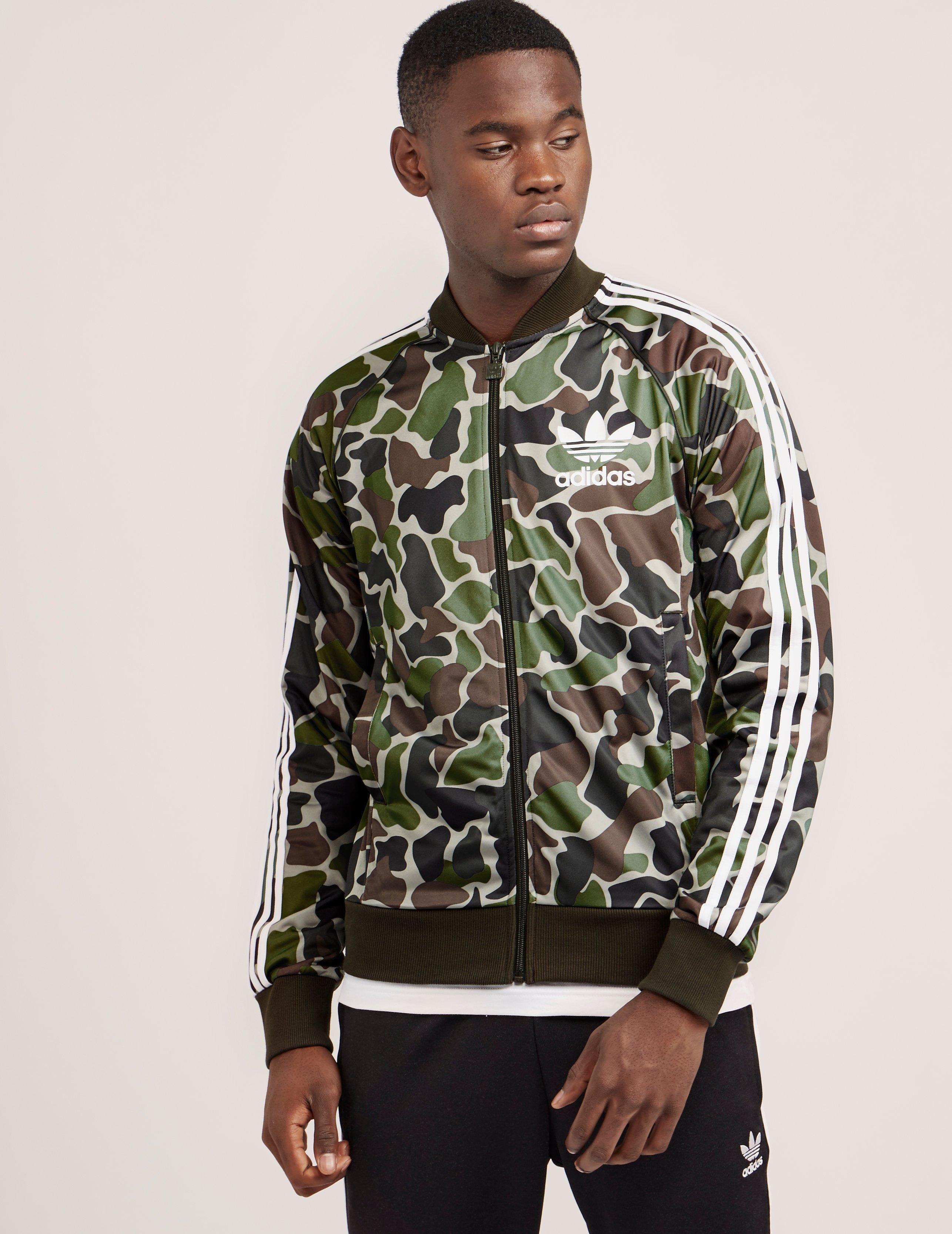 Originals superstar track top green/white hot sale