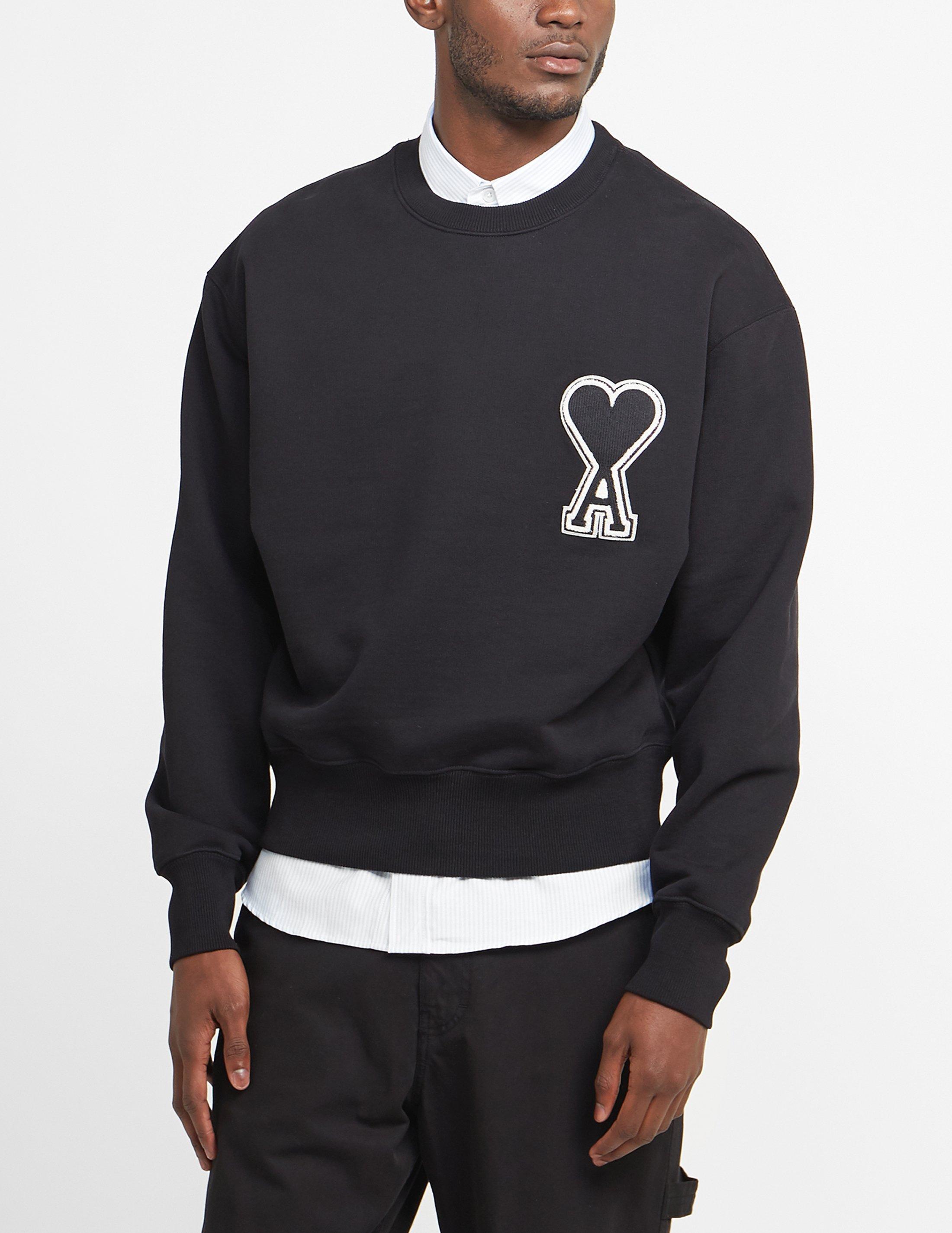 ami big heart sweatshirt