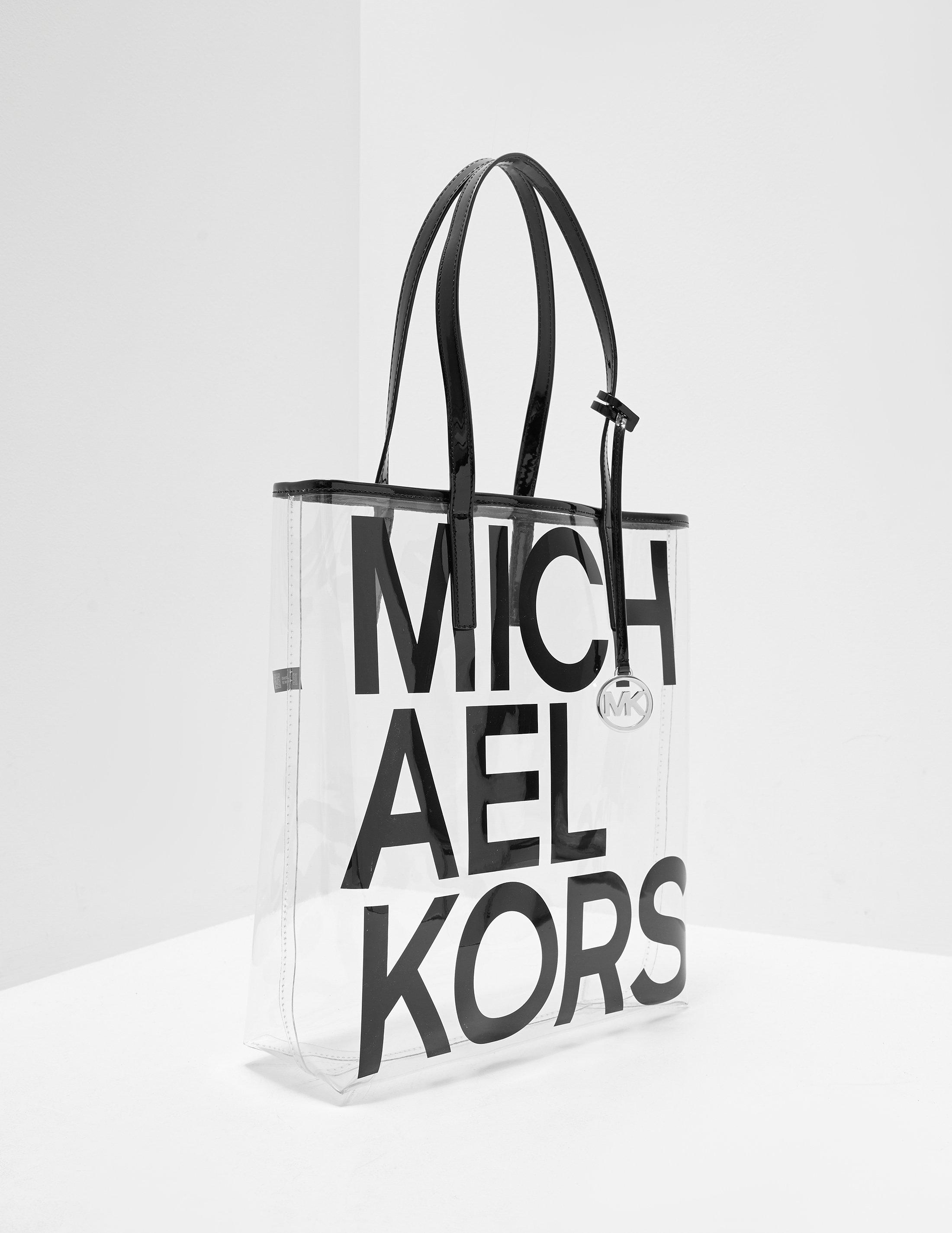 Michael Translucent Leather-trim Tote in Black - Lyst