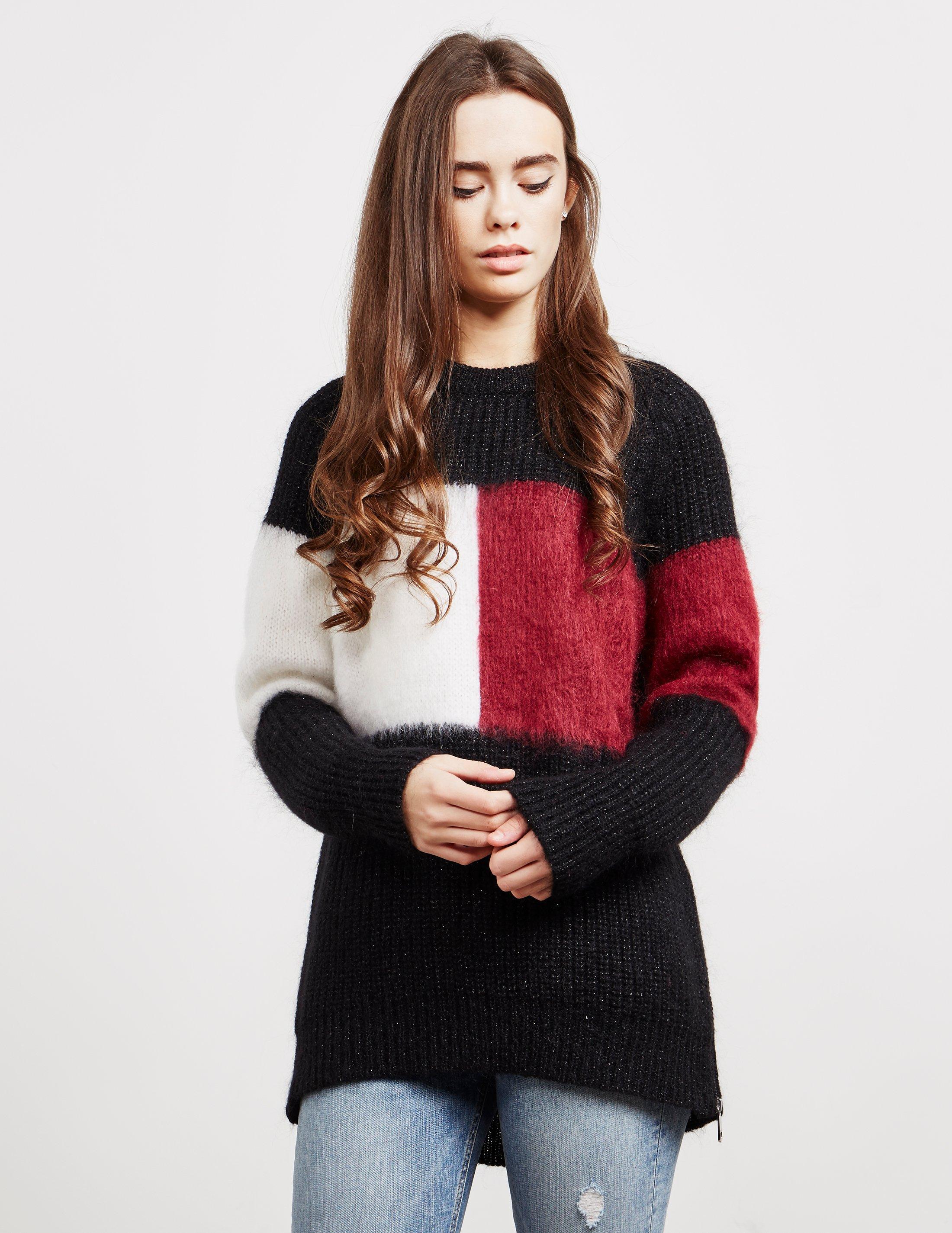 tommy hilfiger red jumper womens