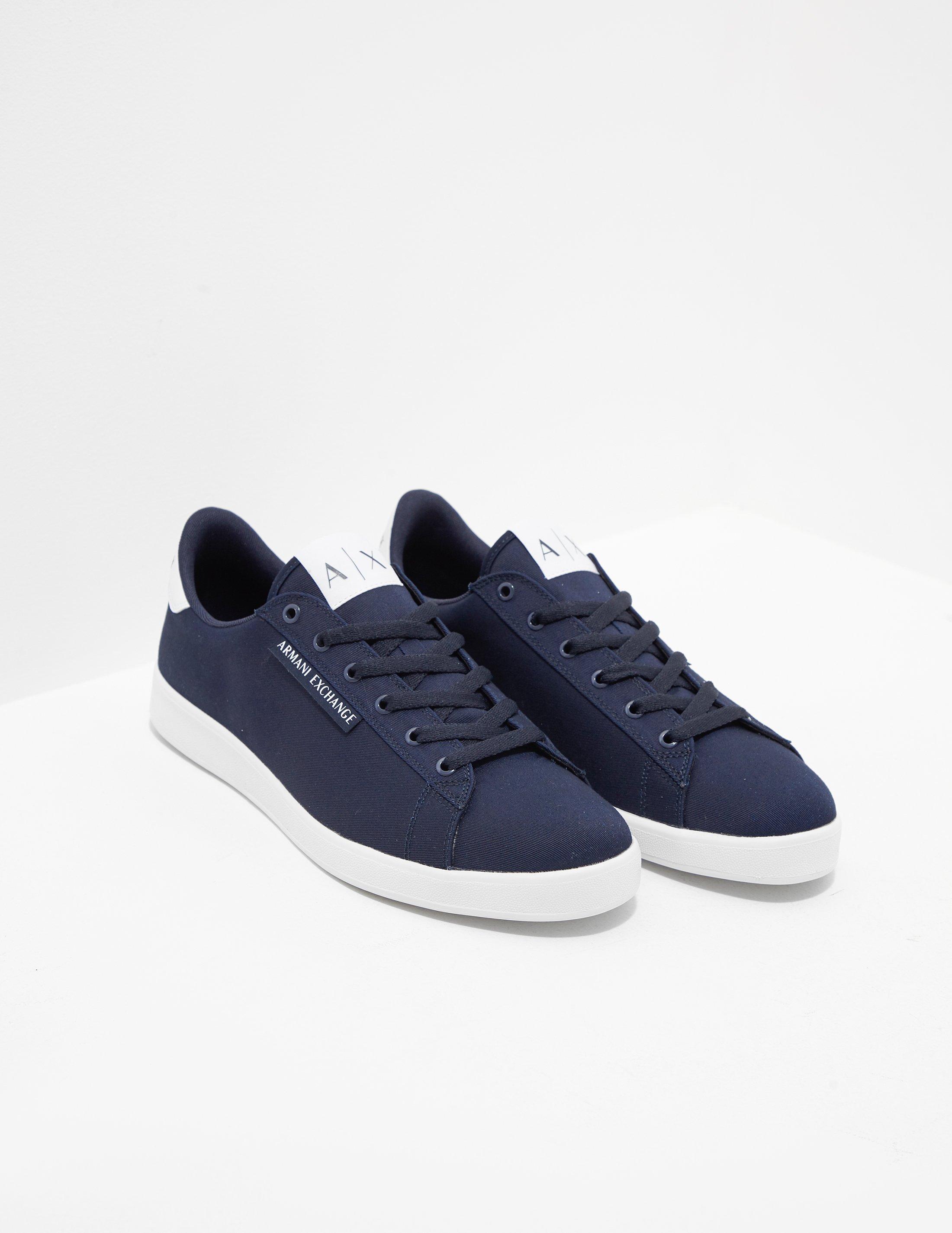 Armani Exchange Canvas Trainers - Online Exclusive Navy Blue for Men - Lyst