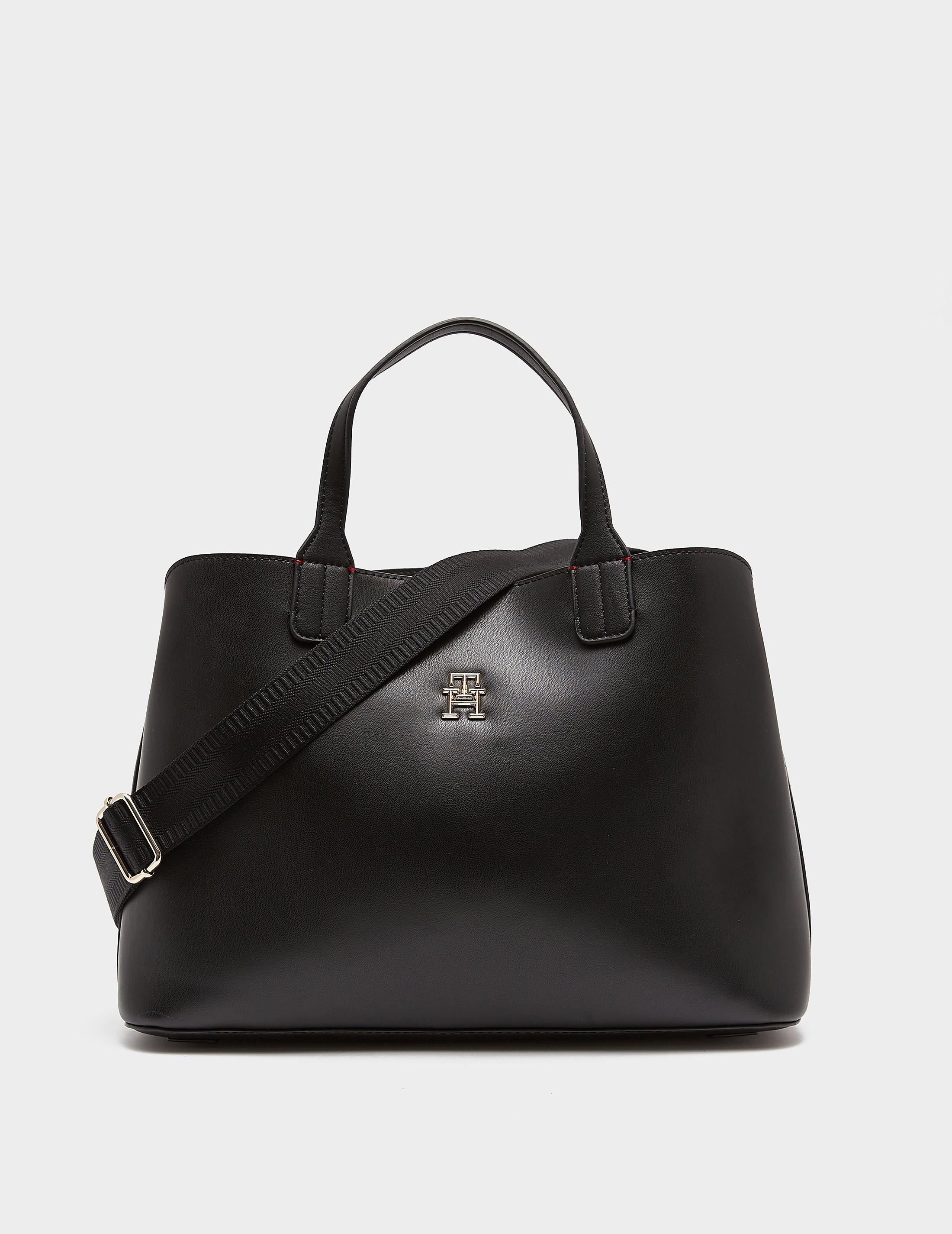 Tommy Hilfiger Iconic Satchel Bag in Black | Lyst