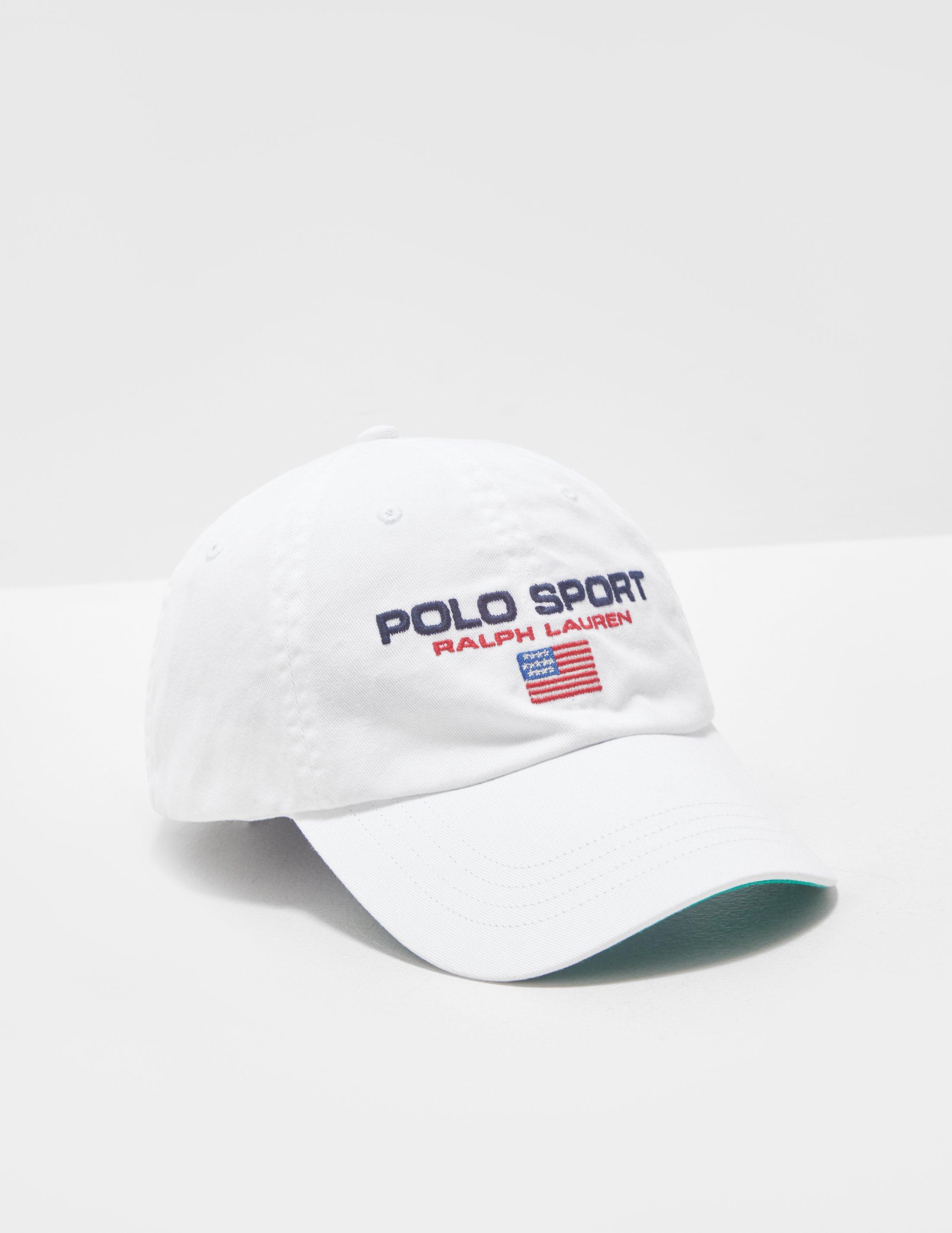 white ralph lauren baseball cap
