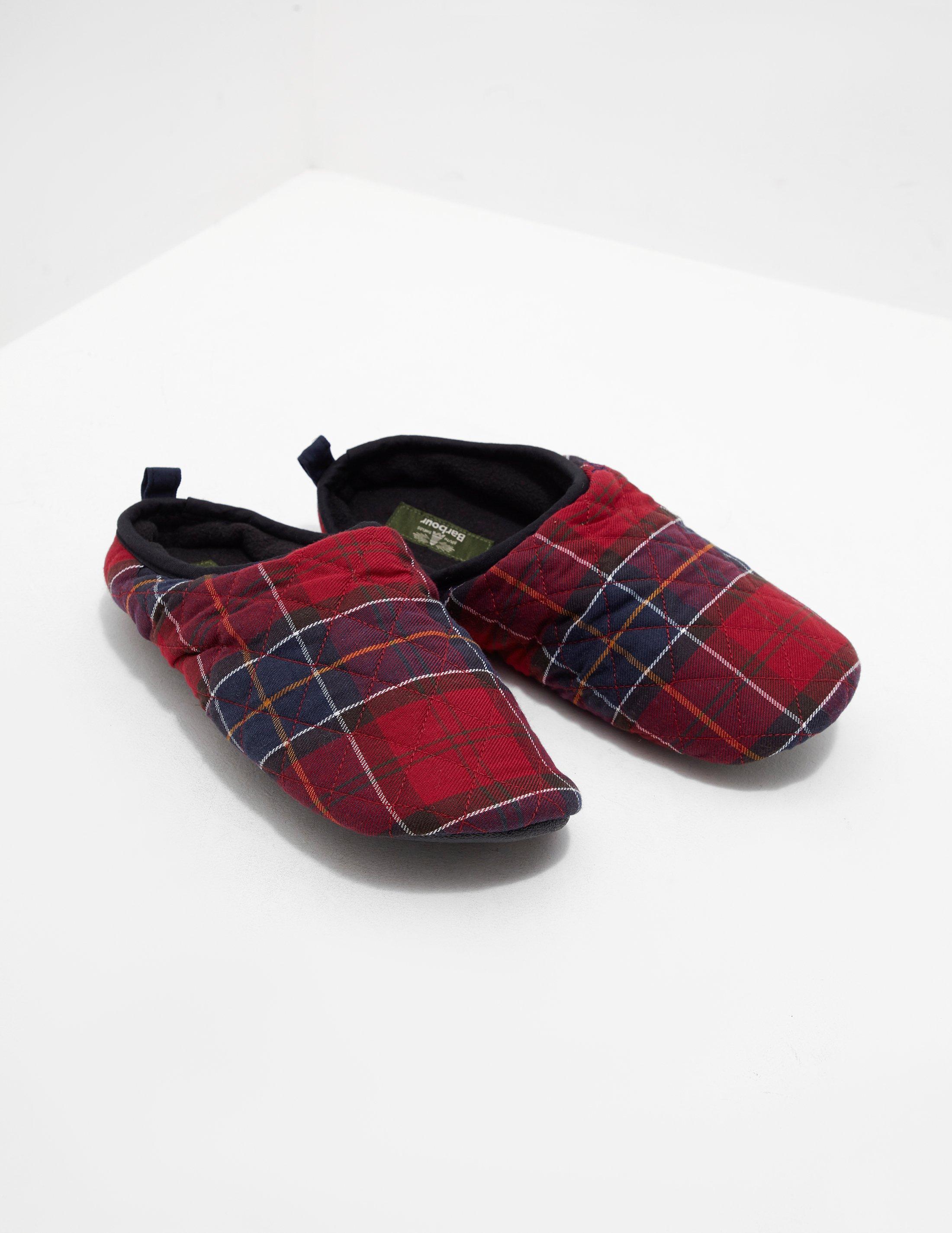 barbour tartan slippers