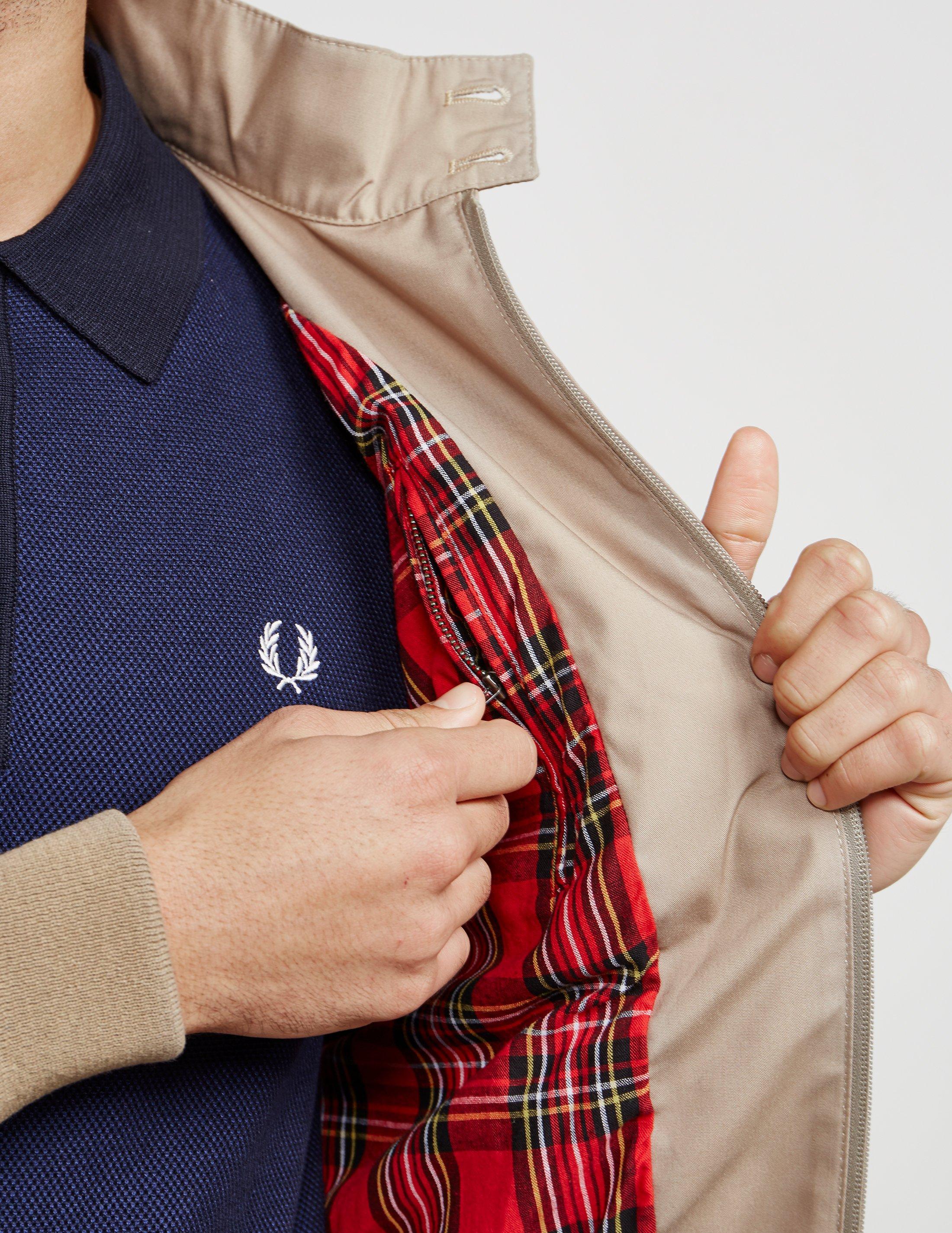 beige fred perry harrington jacket