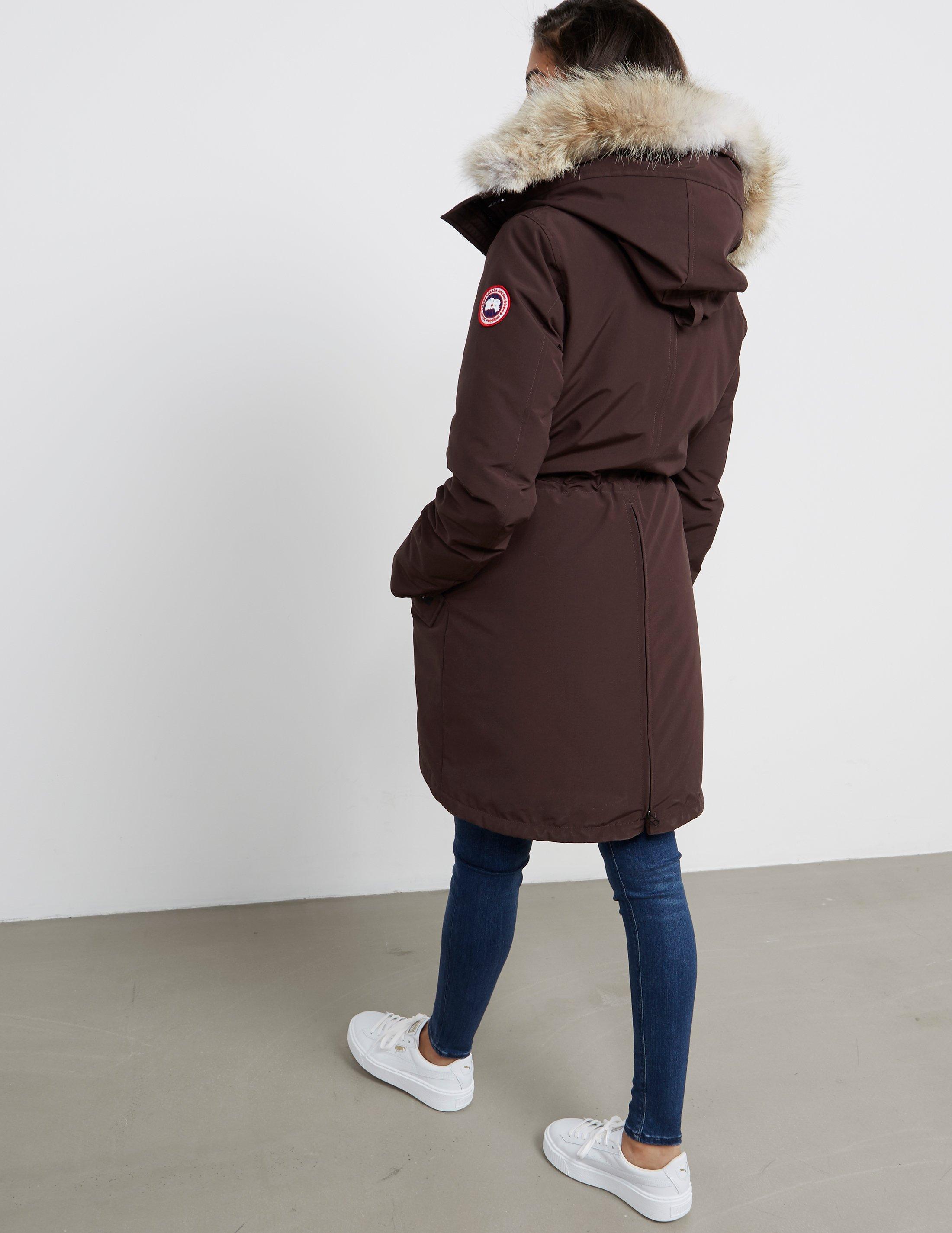 brown parka coat womens