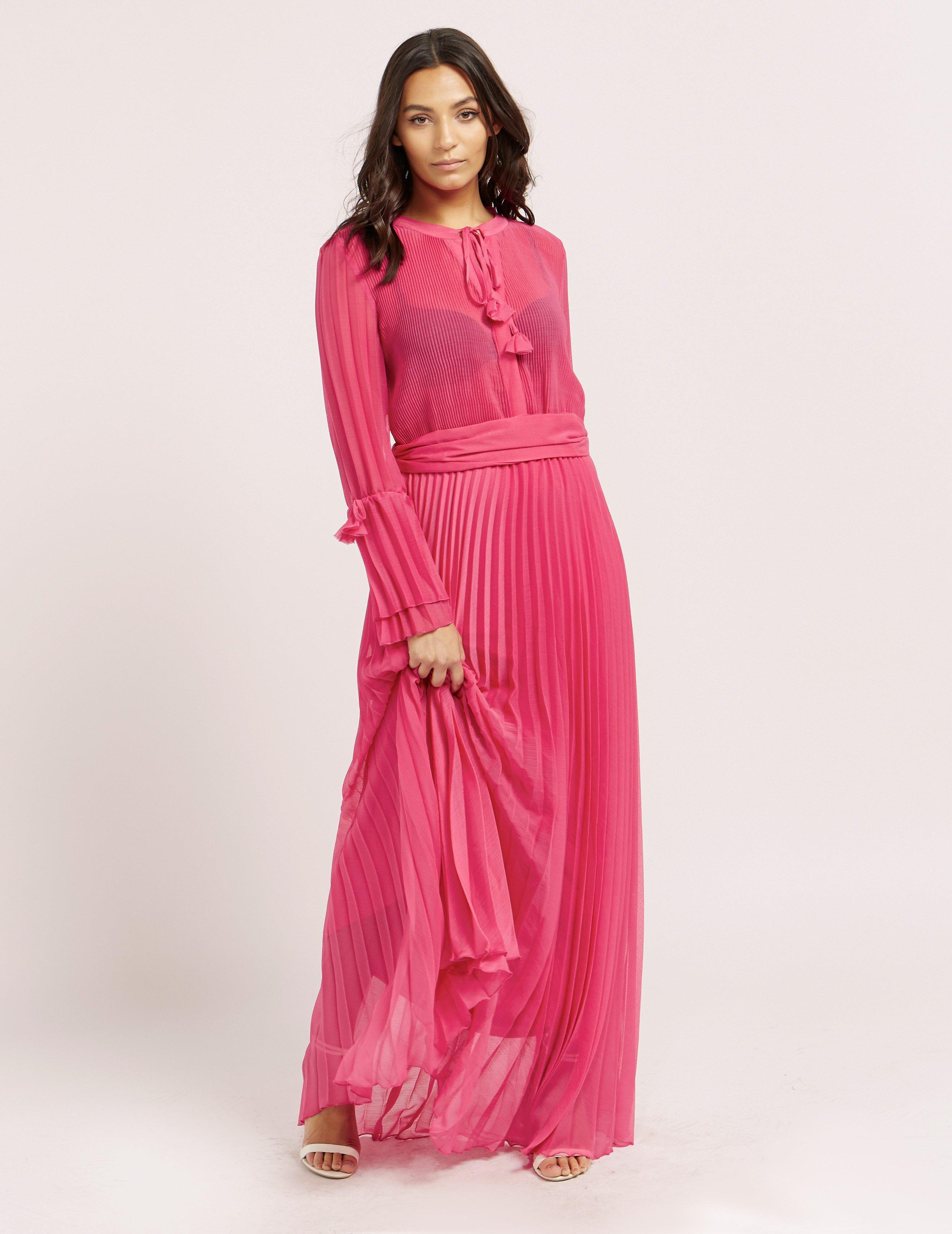 Ilse Jacobsen Pleated Maxi Dress in Pink - Lyst