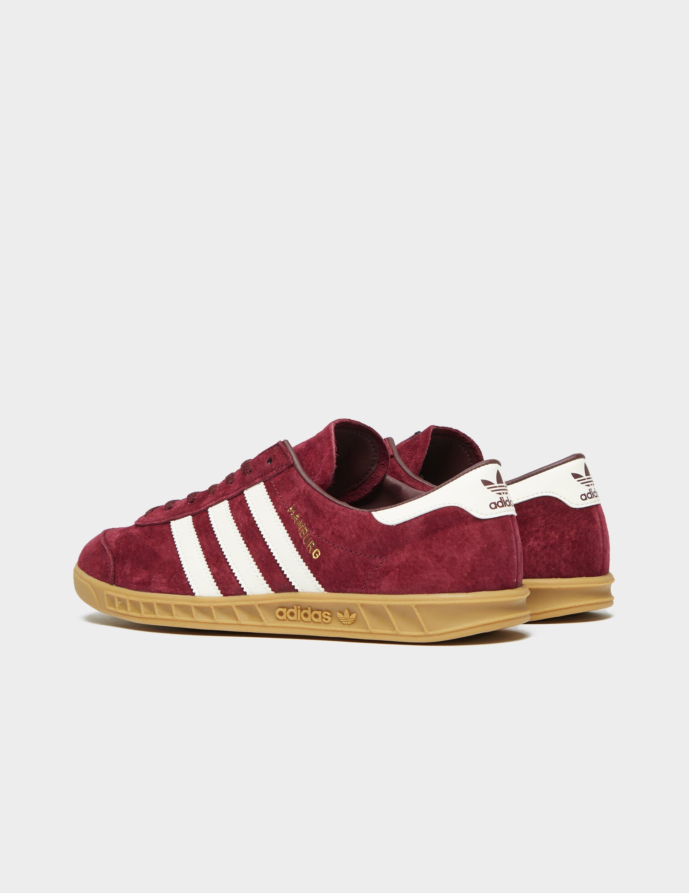 adidas Originals Lace Hamburg Trainers Burgundy in Red/White (Red) for Men  | Lyst Canada
