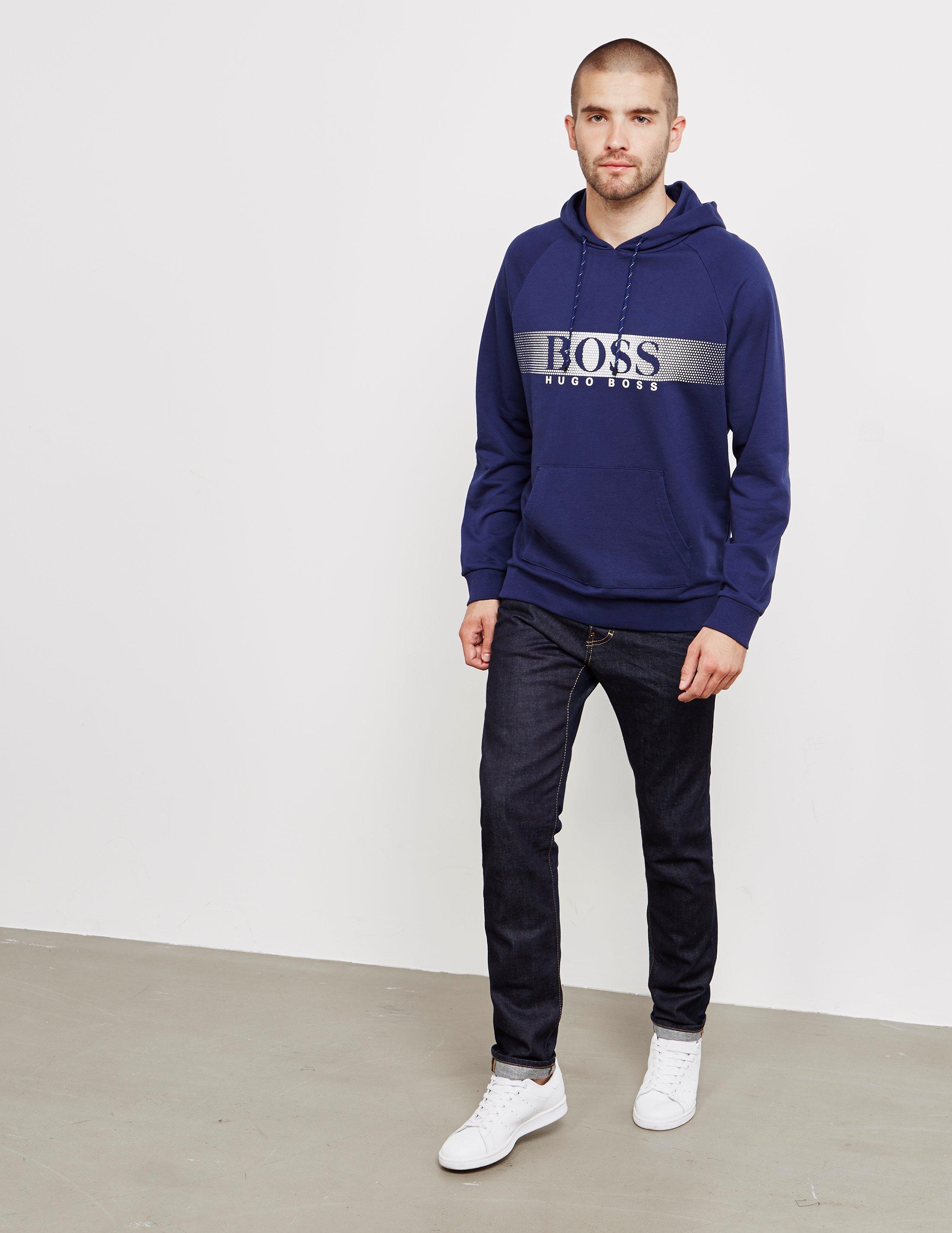 boss panel logo overhead hoodie