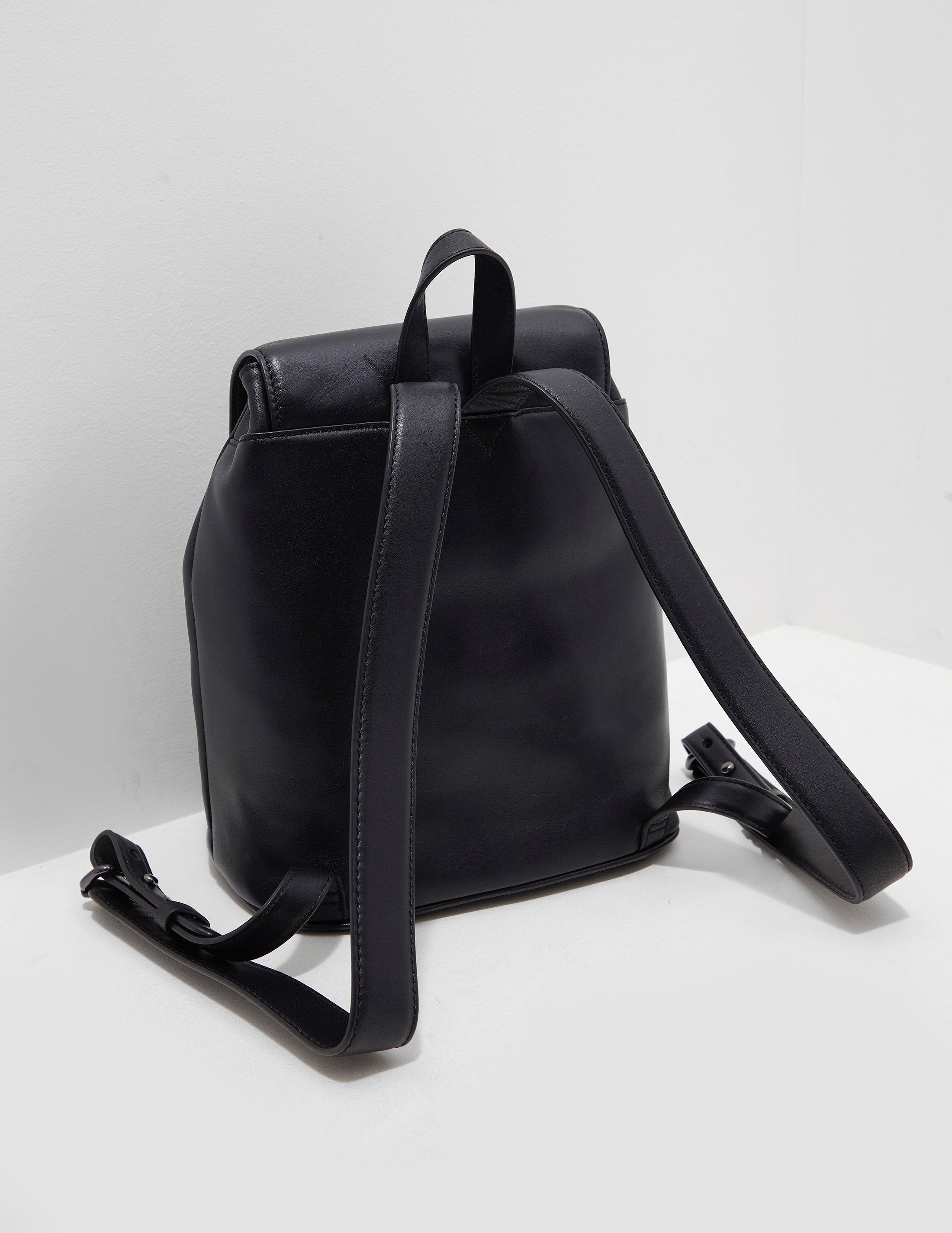 Karl Lagerfeld Leather Signature Backpack Black - Lyst