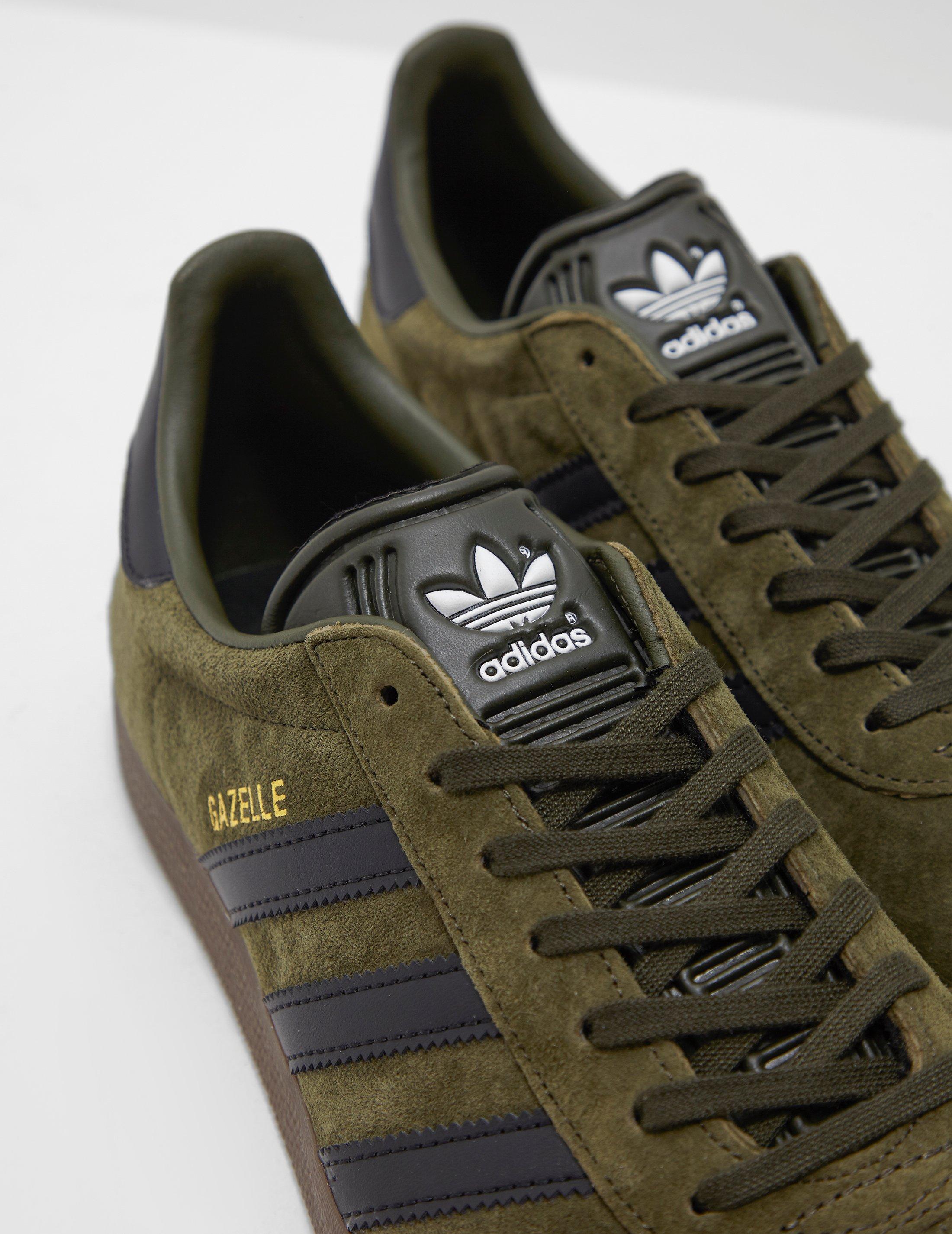 80s Casual Classics Stunners Fresh Adidas Gazelles In Night Olive With Black  Stripe Detail Are Now In At 80s Casual Available In Sizes Offering A Fresh,  Clean And | clinicadamama.com.br