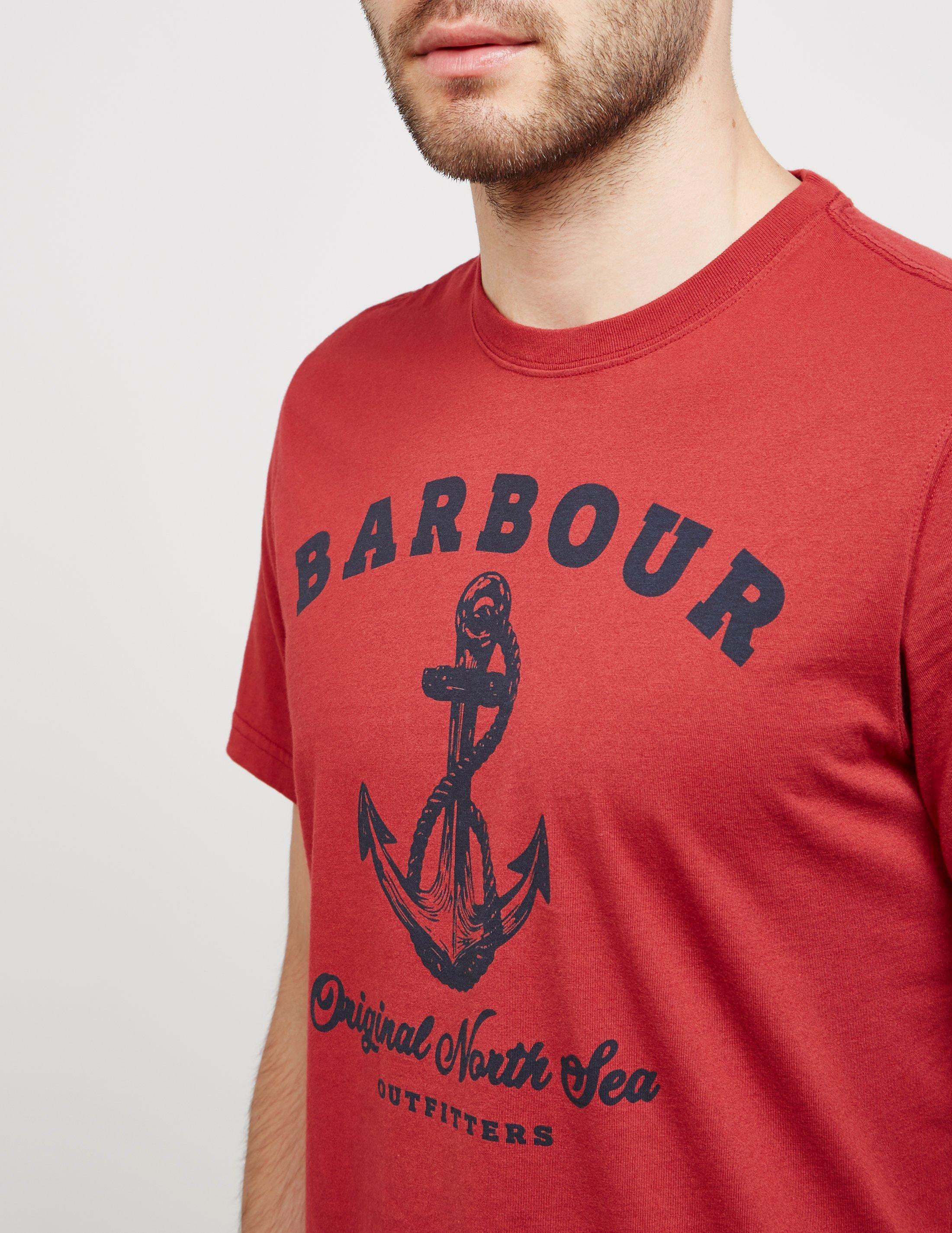 red barbour t shirt