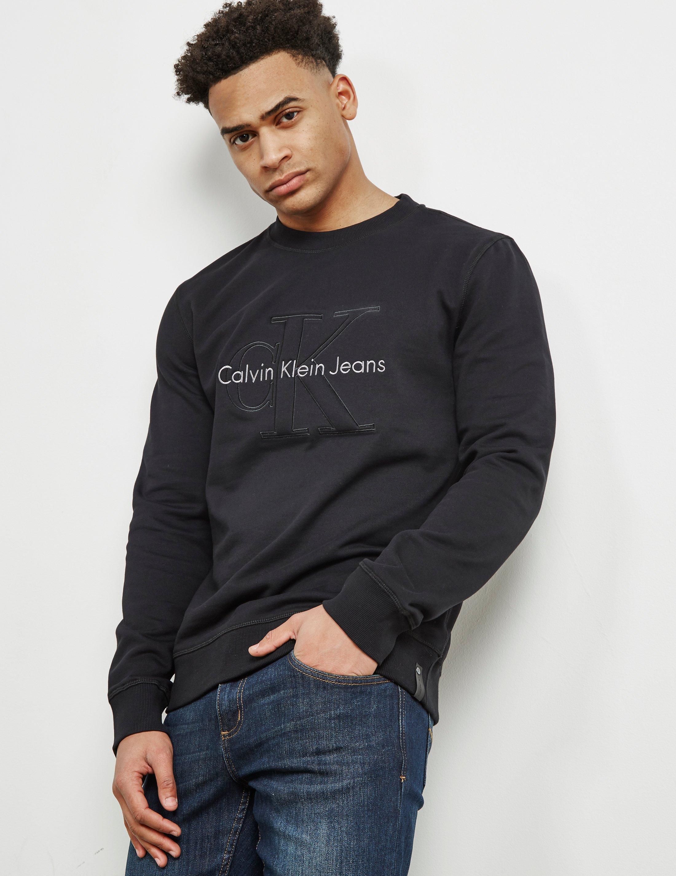 Mens Black Calvin Klein Sweatshirt Italy, SAVE 44% 