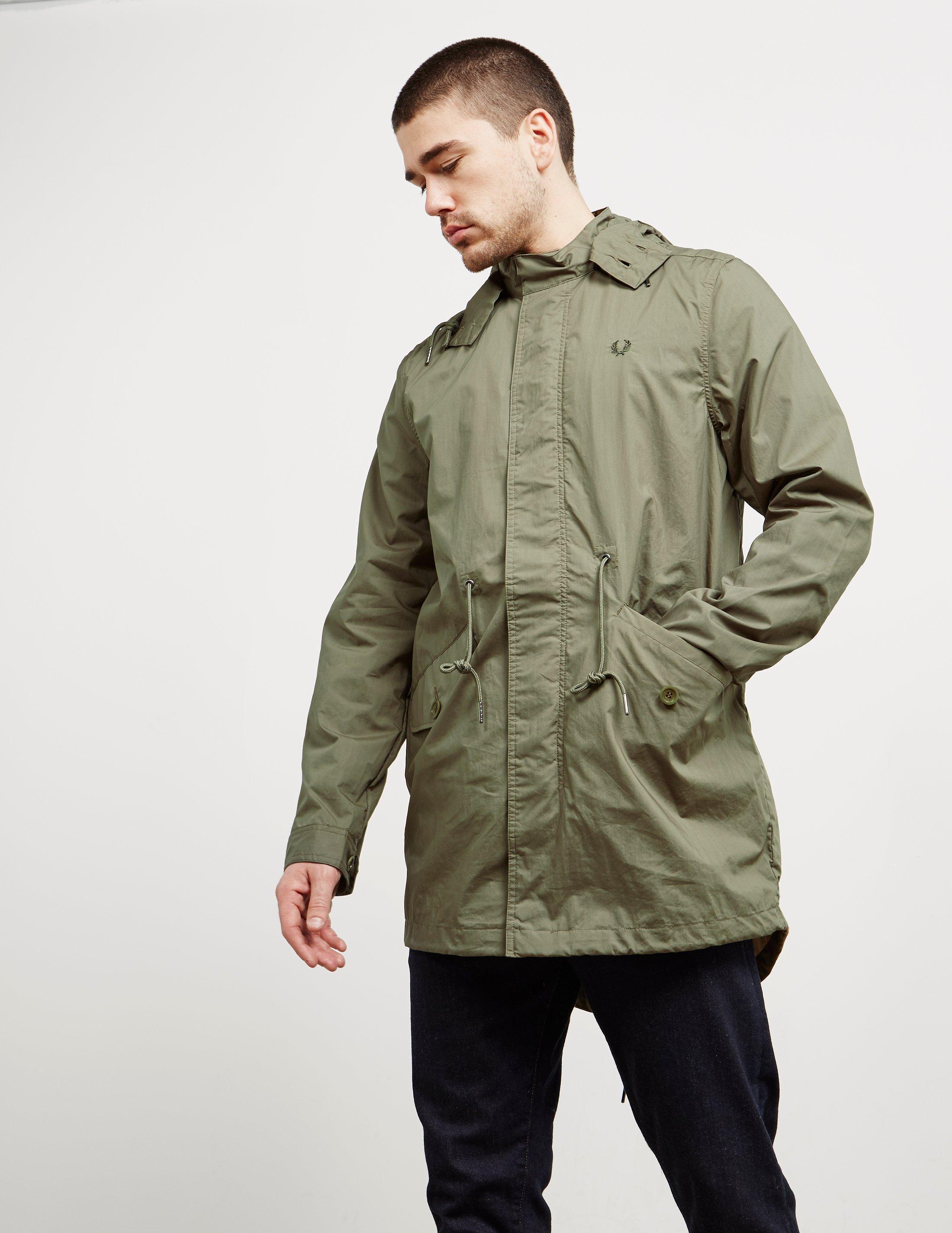 Fred Perry Cotton Mens Lightweight Fishtail Parka Khaki/khaki in Natural  for Men | Lyst