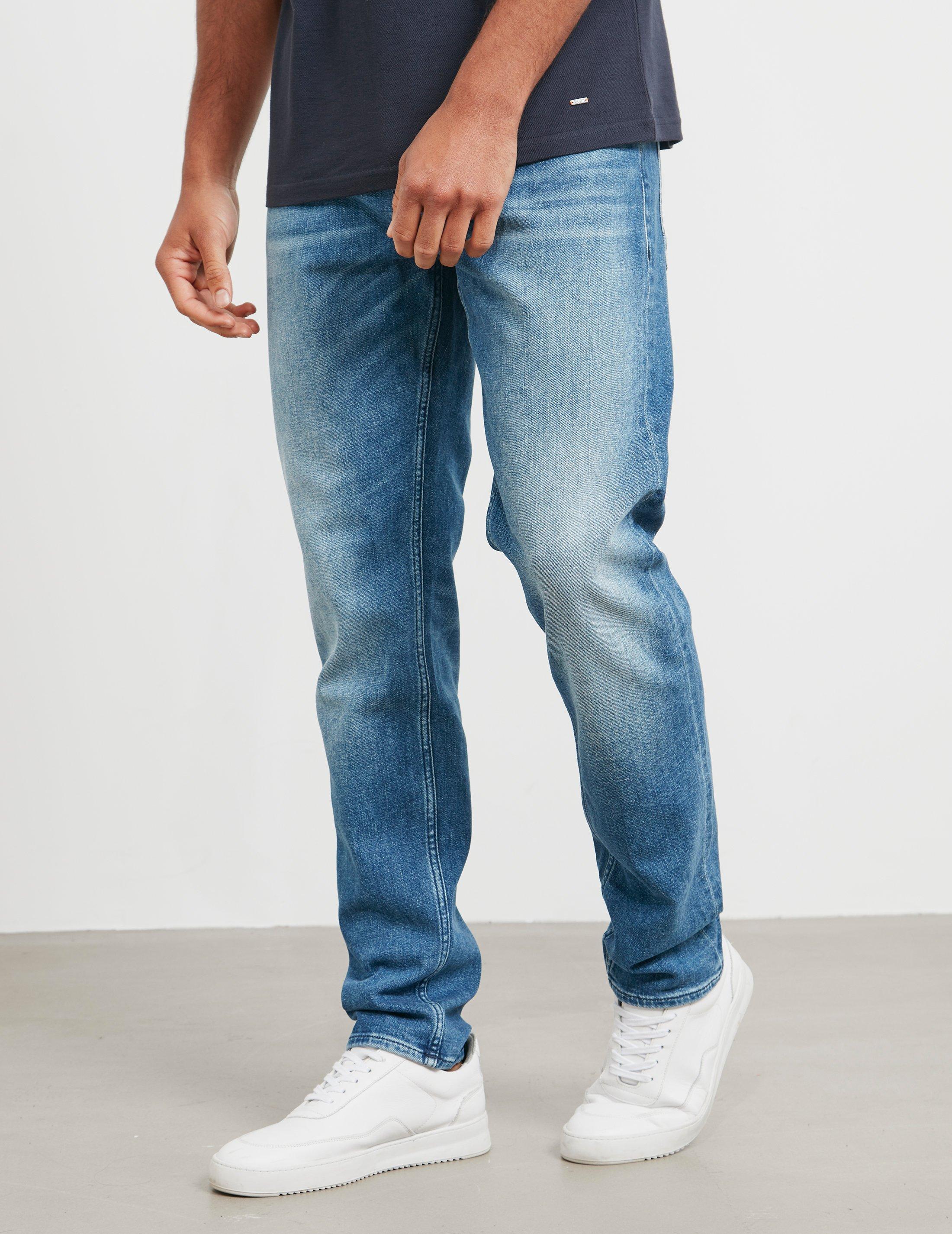 BOSS by Hugo Boss Denim Mens Taber Stretch Tapered Jeans Blue for Men - Lyst
