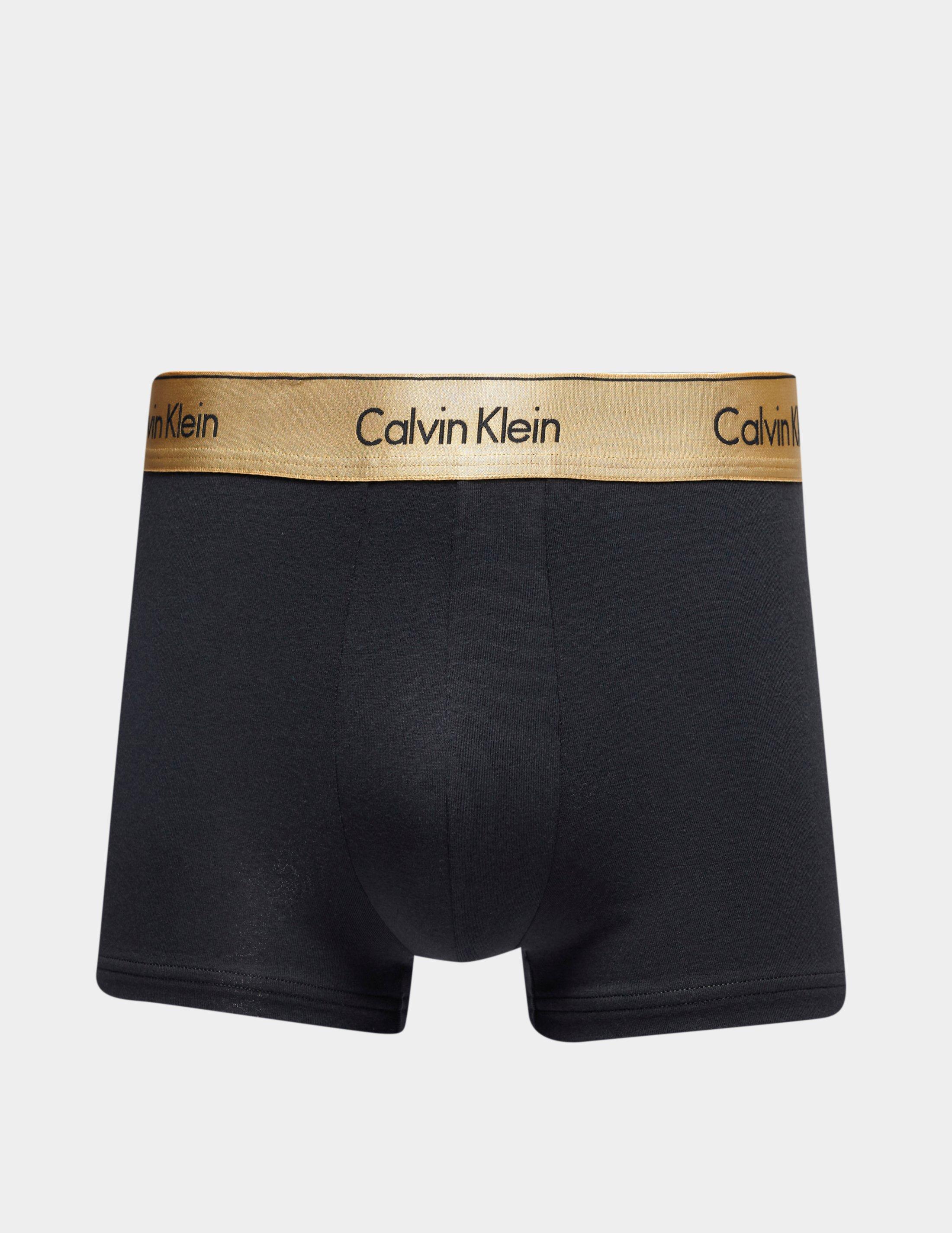 Calvin Klein Cotton Gold Waistband Boxer Shorts Black for Men | Lyst