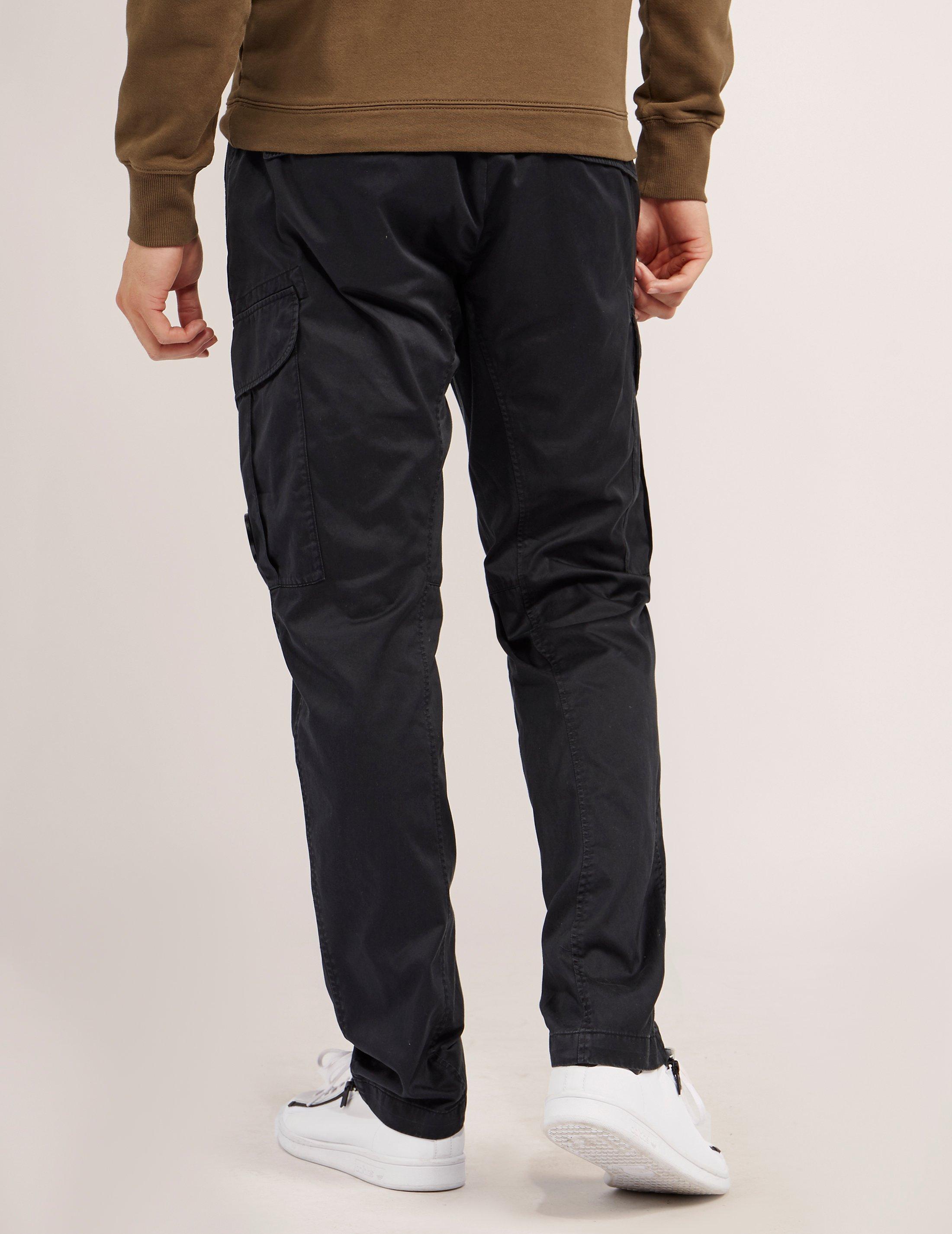 cp company cargo trousers black