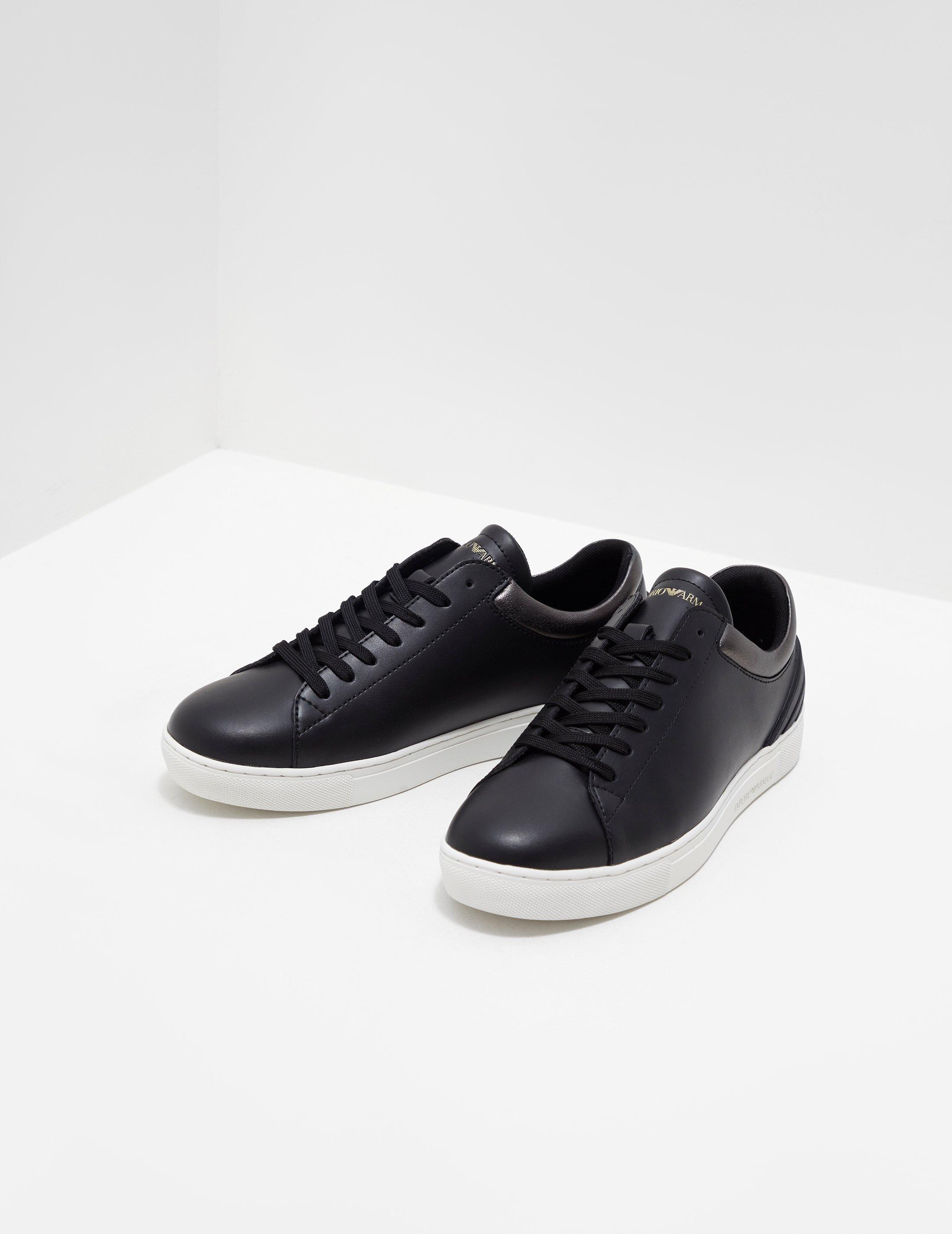 womens black armani trainers