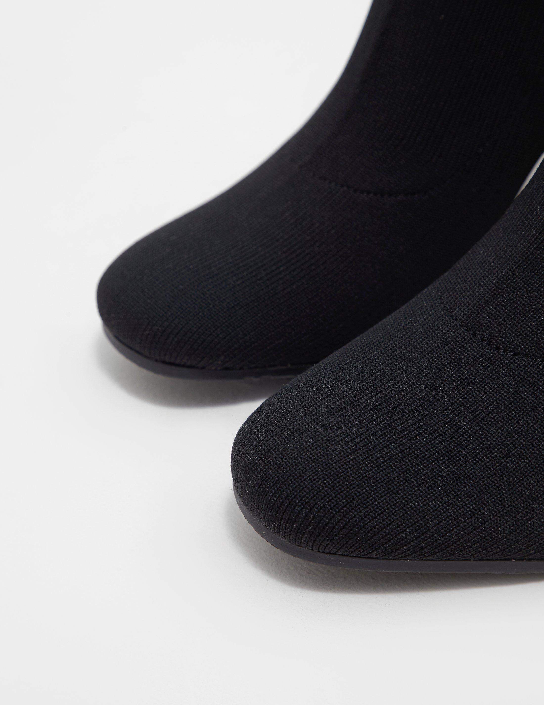 Tommy Hilfiger Denim Womens Sock Heeled Boots Black | Lyst