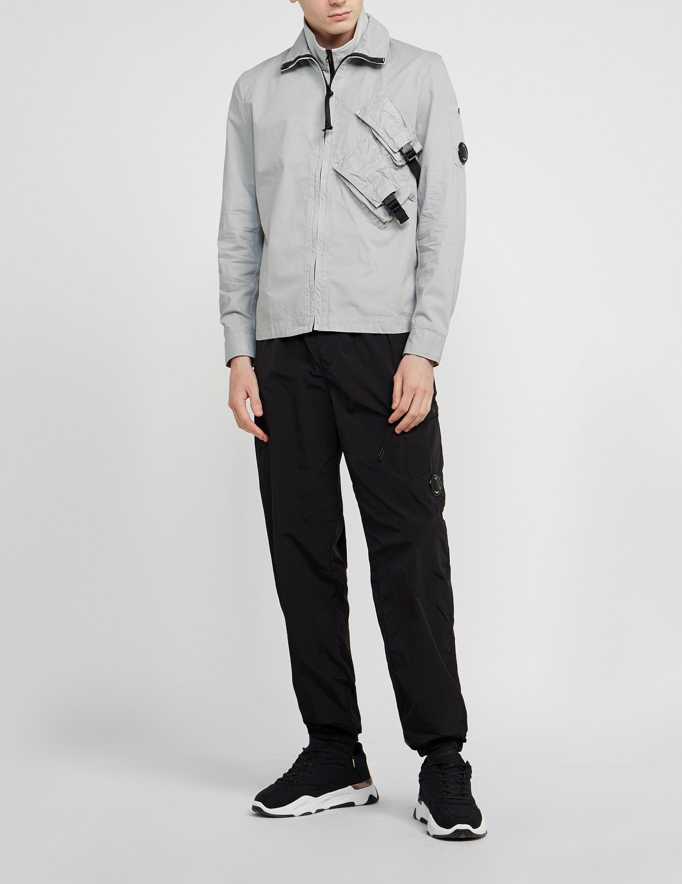 C.P. Company Clip 2 Pocket Overshirt Grey in Gray for Men | Lyst