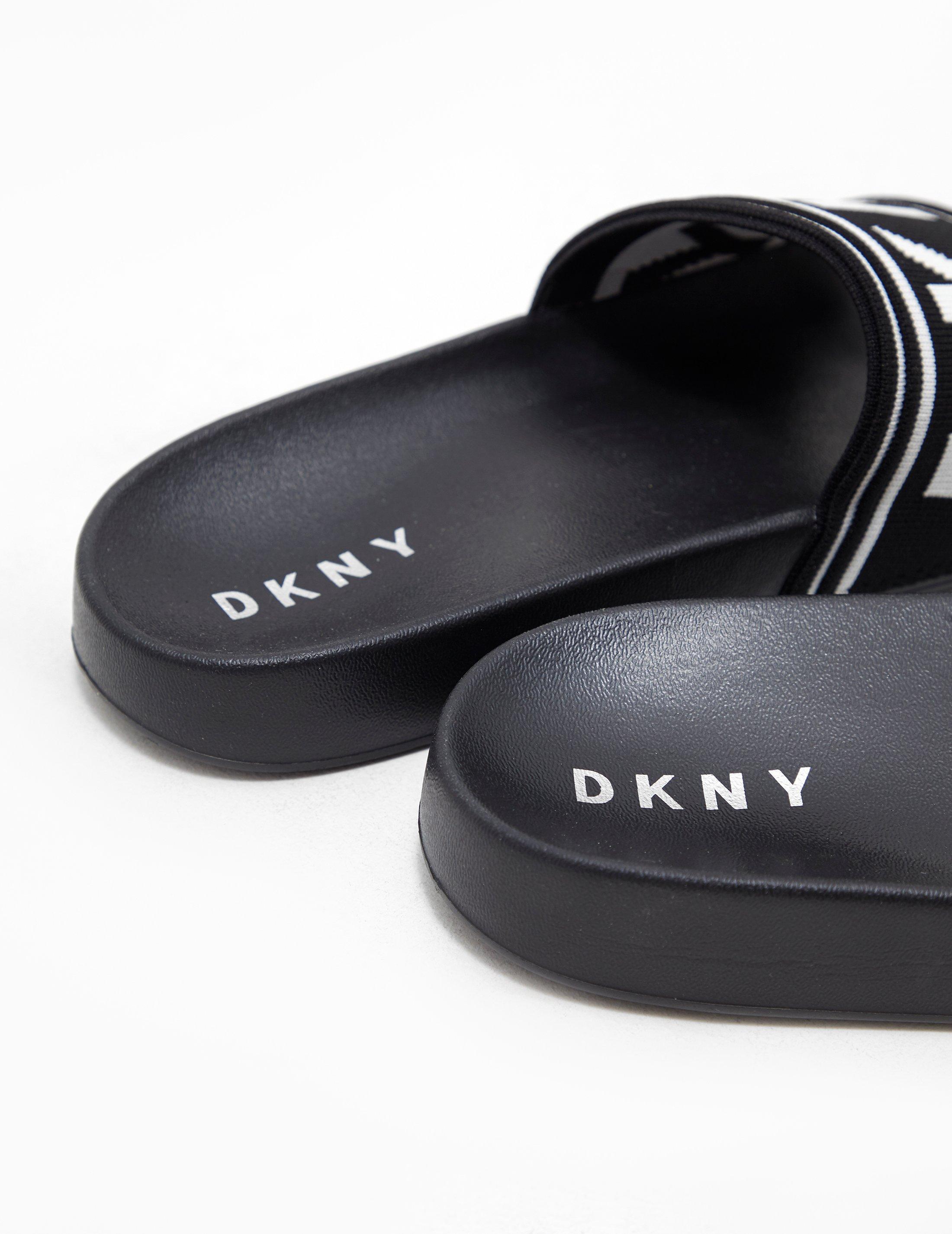dkny black slides