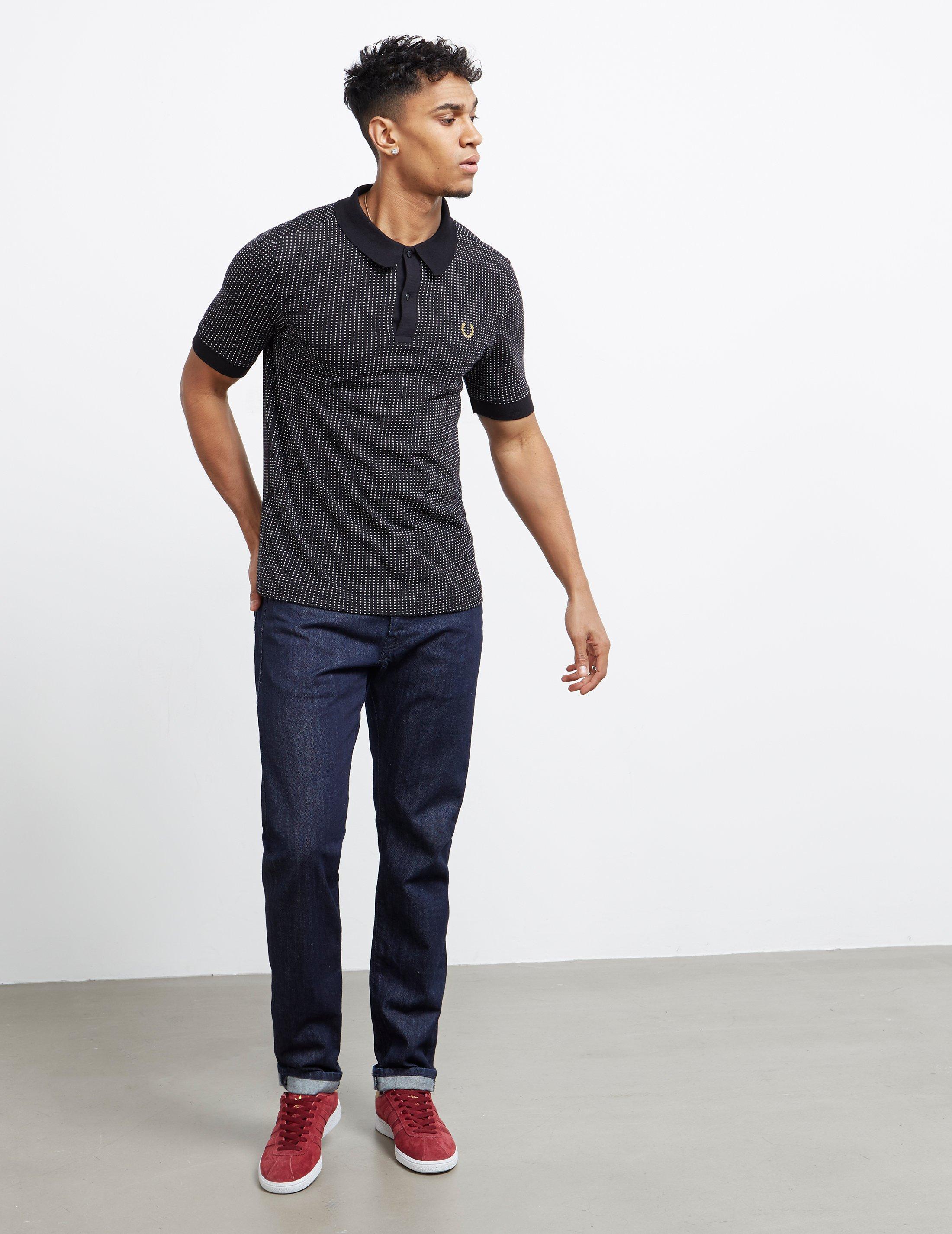 Fred Perry Cotton X Miles Kane Short Sleeve Jacquard Polo Shirt in Black  for Men | Lyst