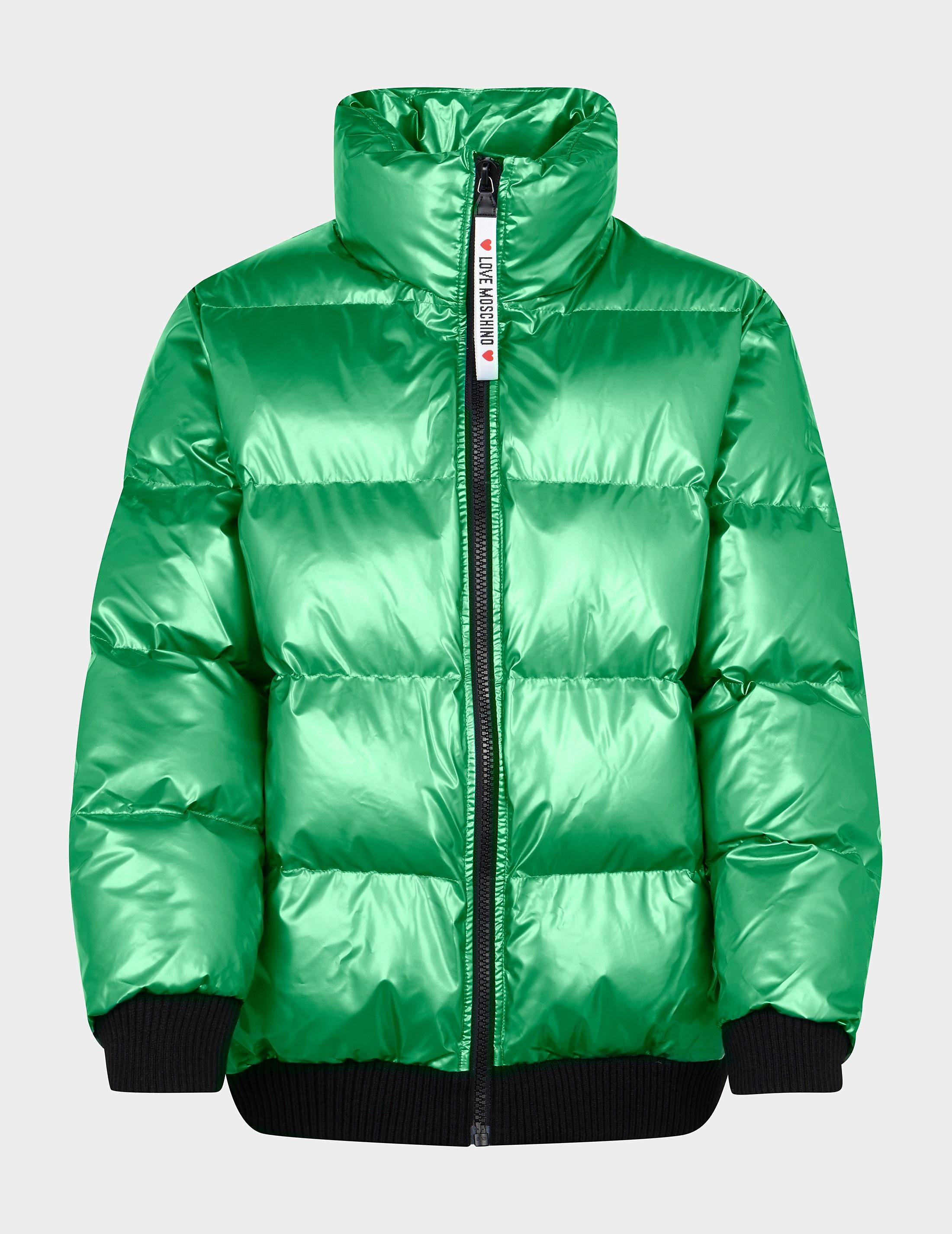 Love Moschino Shiny Puffer Jacket in Green Lyst Canada