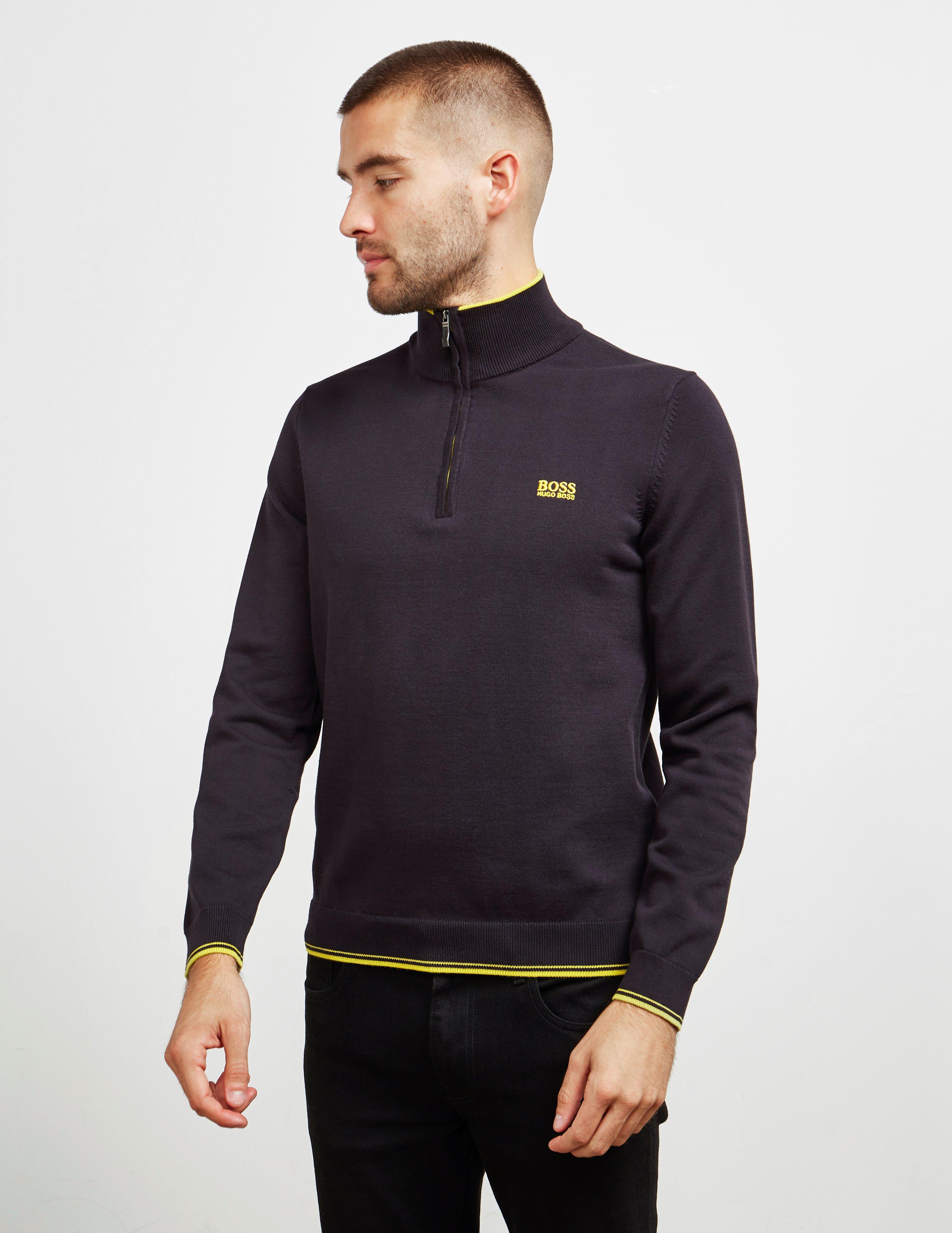boss zimex half zip sweater